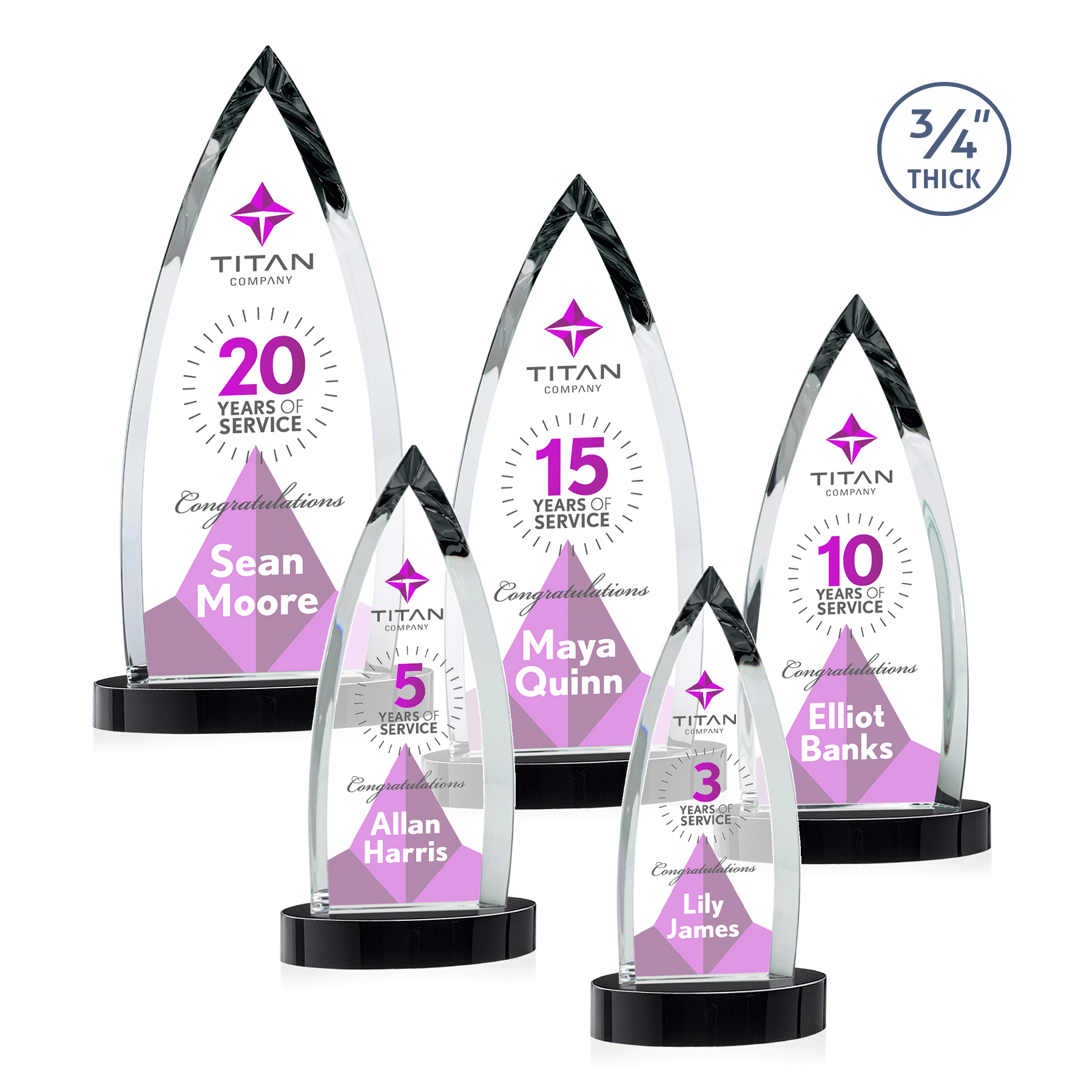 Shildon VividPrint™ Award on Alberton Base - Black