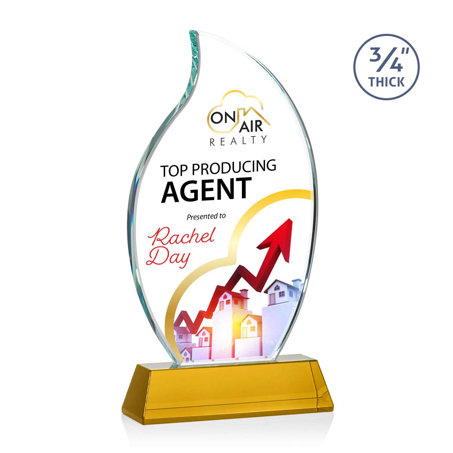 Croydon VividPrint™ Award on Newhaven Base - Amber