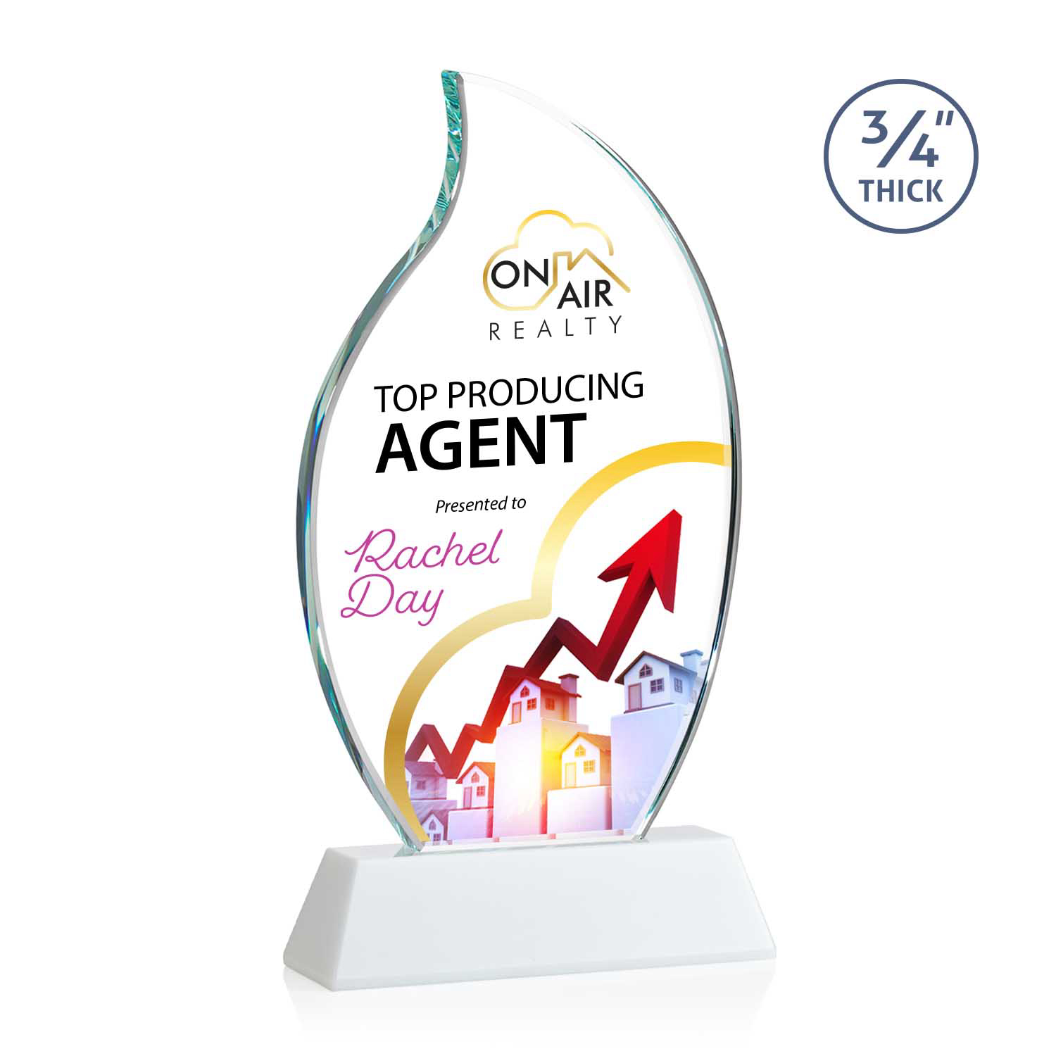 Croydon VividPrint™ Award on Newhaven Base - White