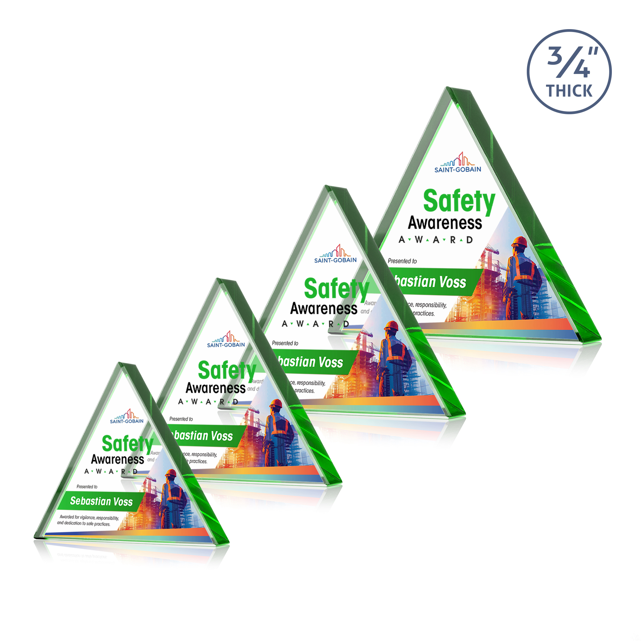 Adler Triangle VividPrint™ Award - Emerald