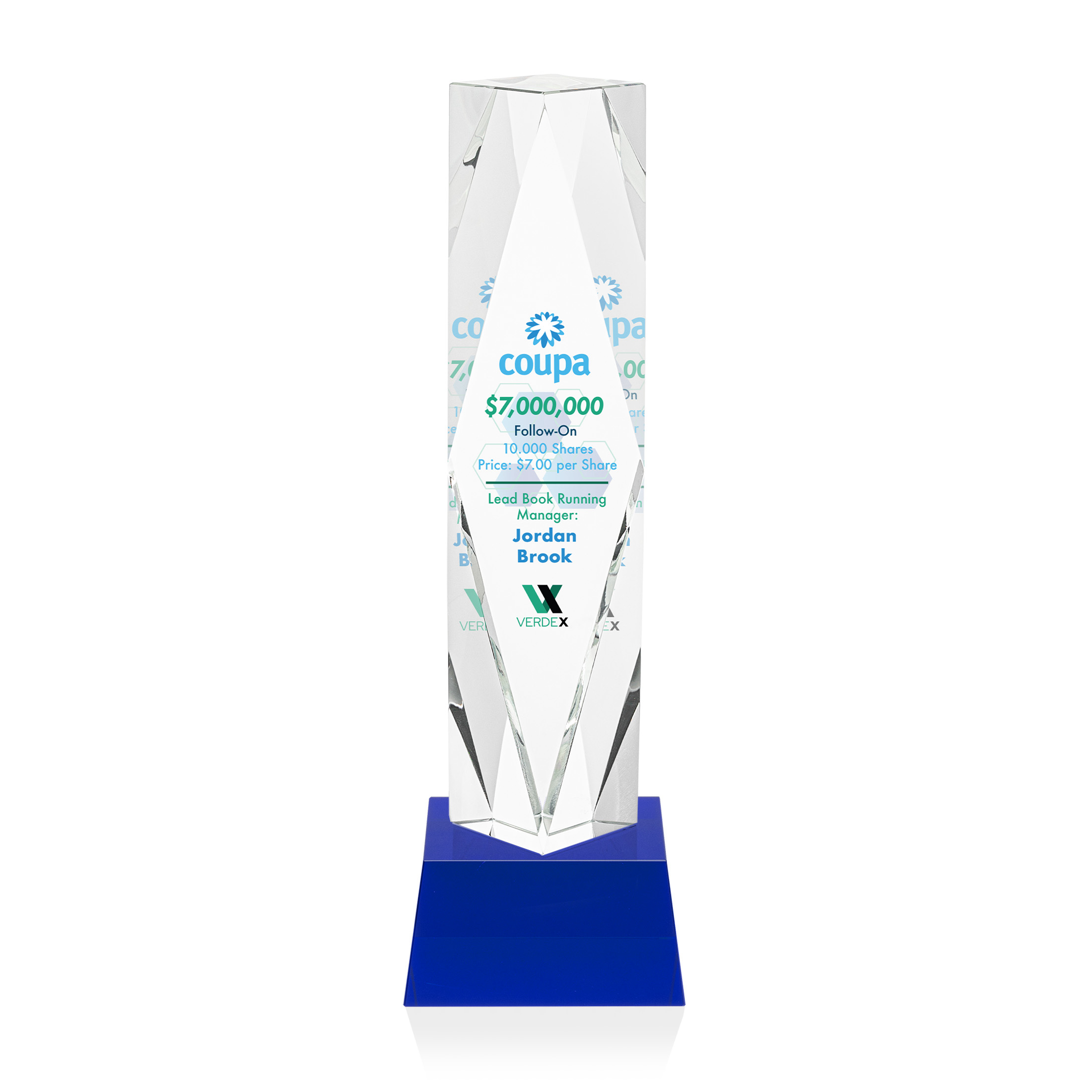 Toscana VividPrint™ Award on Base - Blue