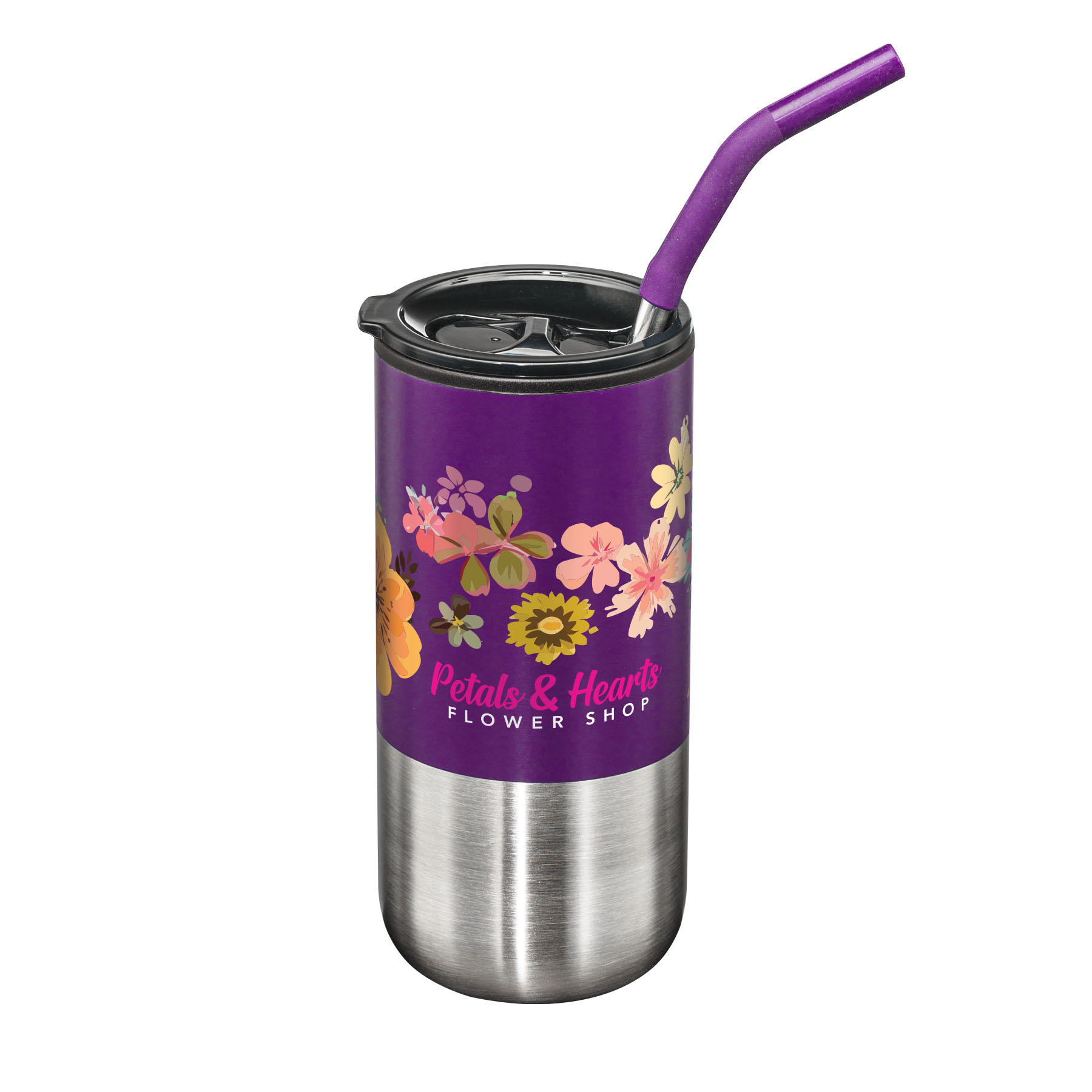 Bondi Double Wall Tumbler w/ Straw -18oz