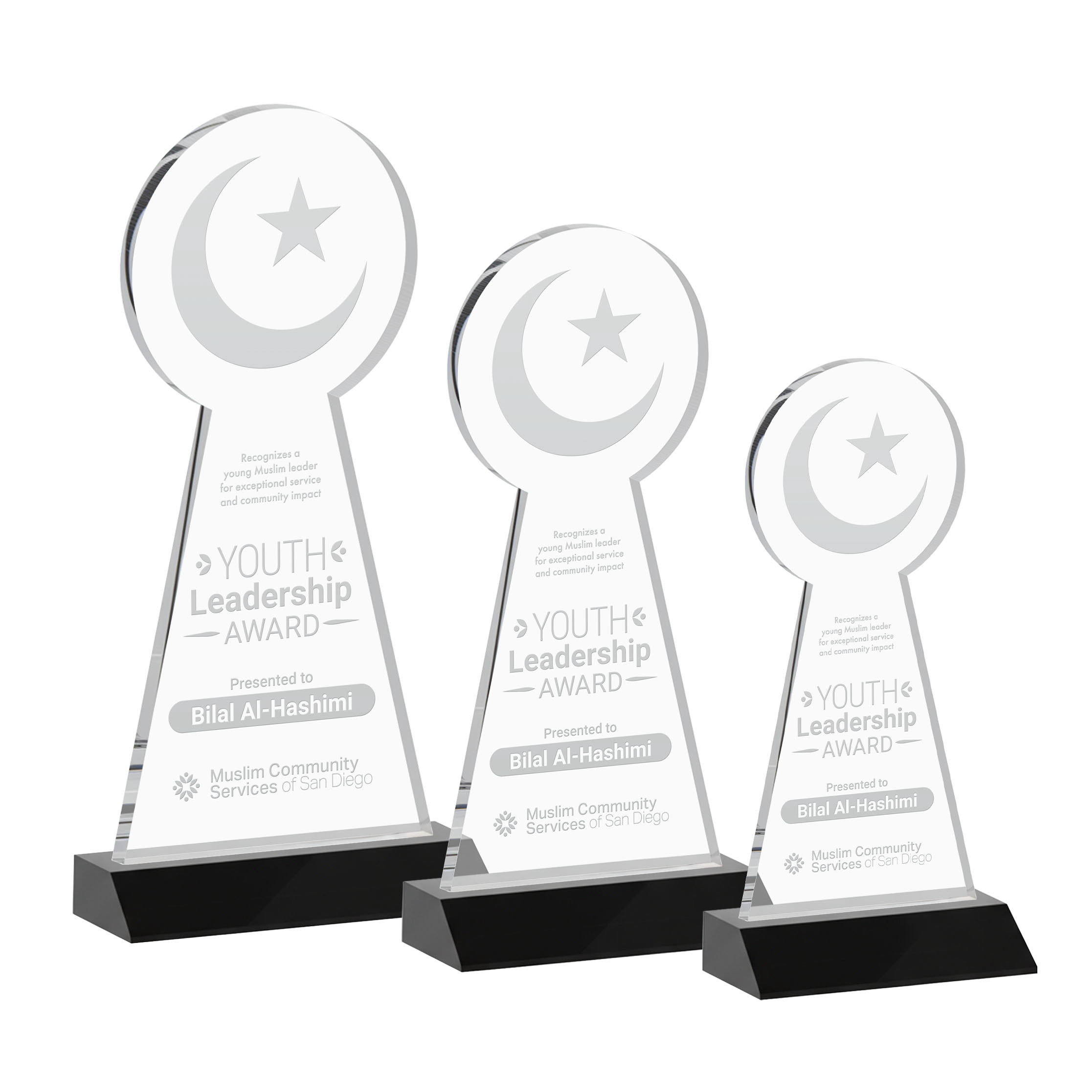 Crescent & Star Award - Black