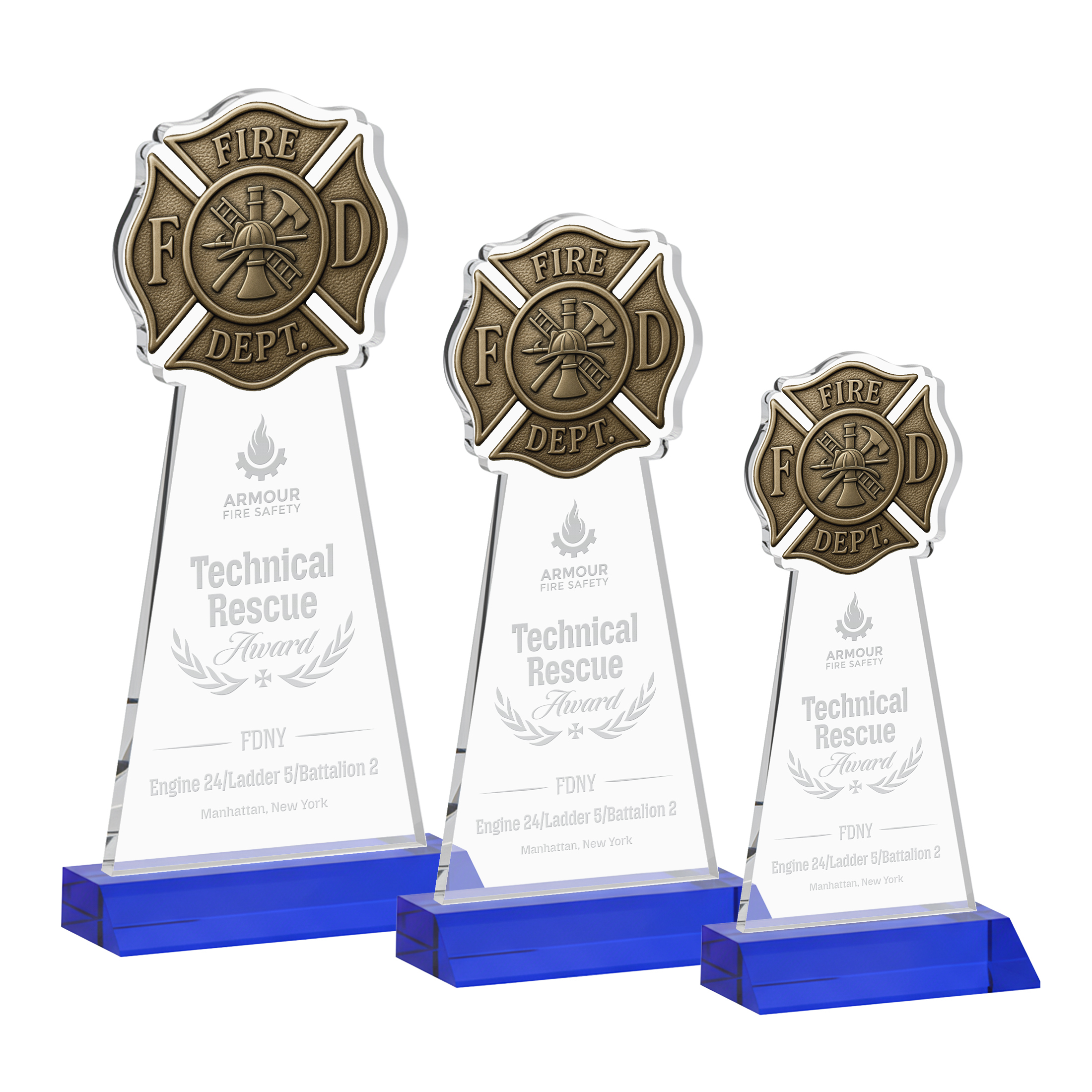 Fire Dept Award - Blue