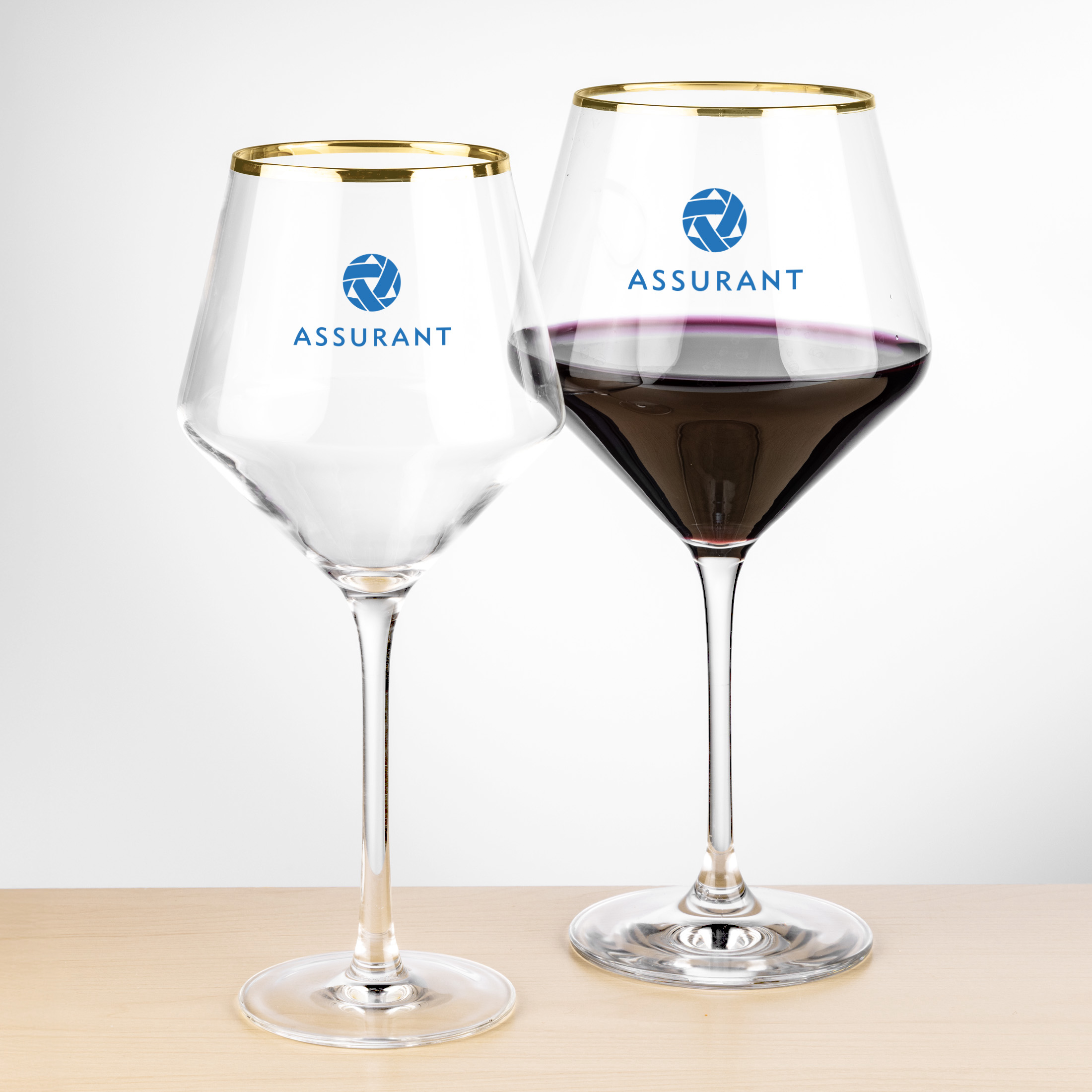 Tucson Gold Rim Burgundy Wine - Imprinted