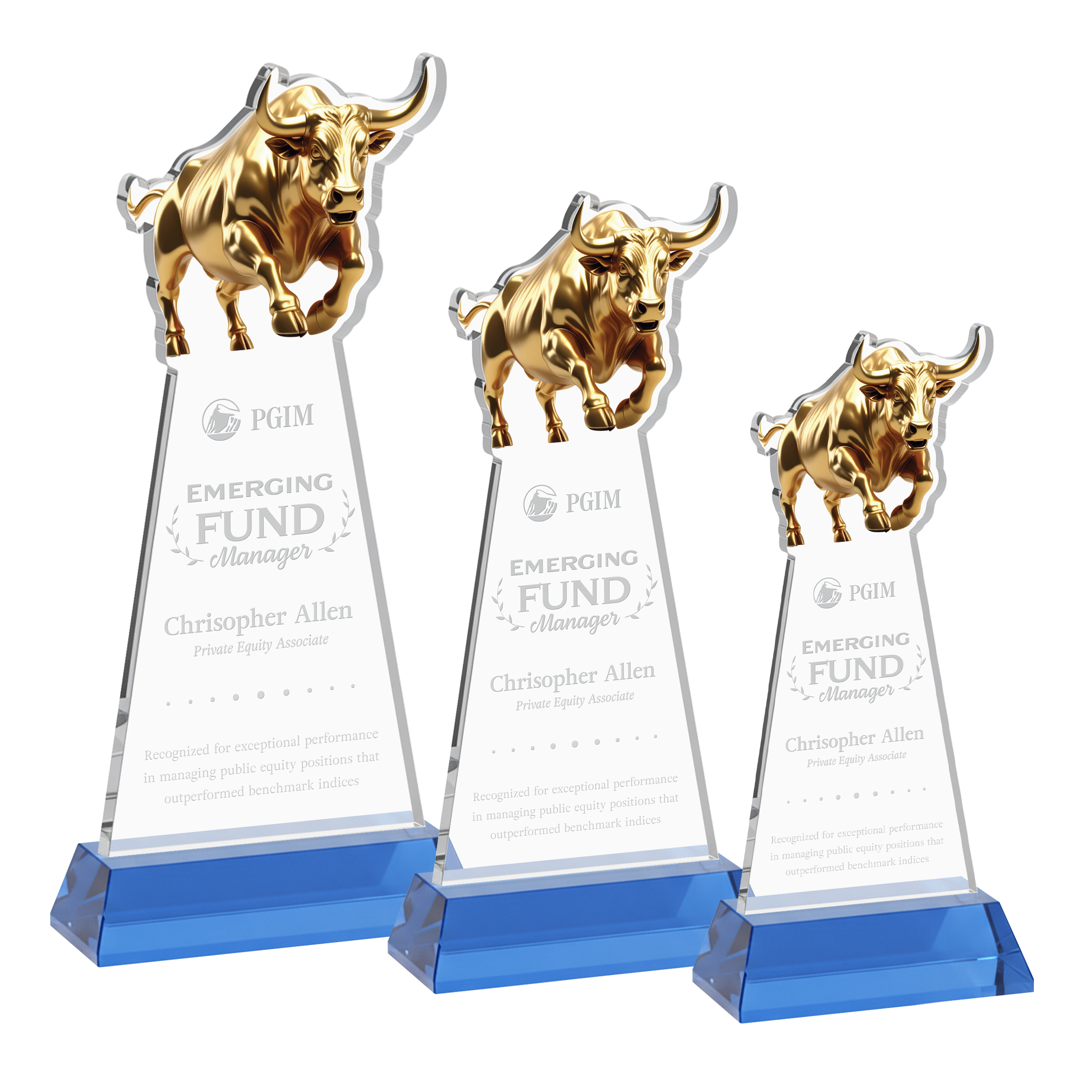 Raging Bull Award on Hartford Base - Sky Blue
