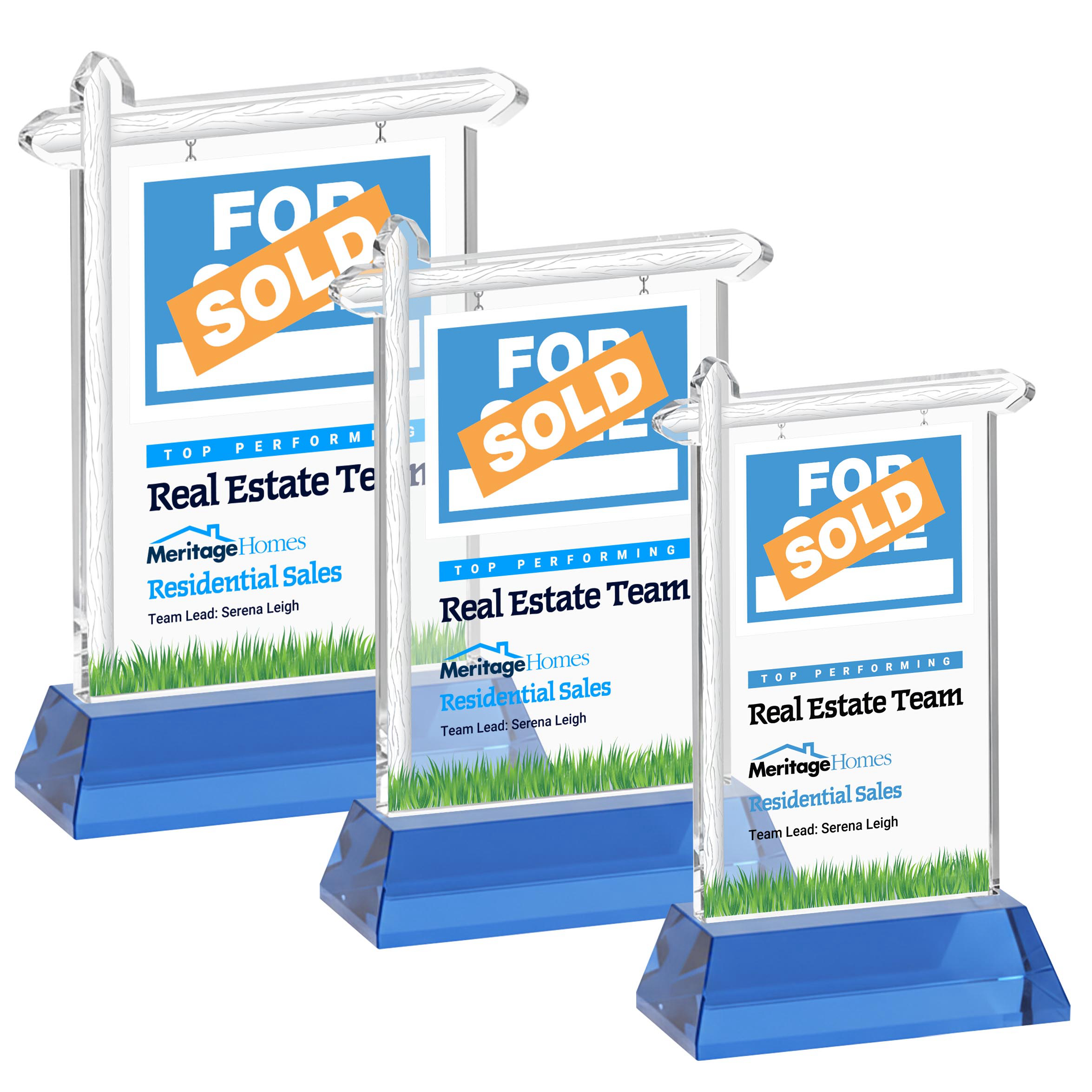 Real Estate VividPrint™ Award on Hartford Base - Sky Blue
