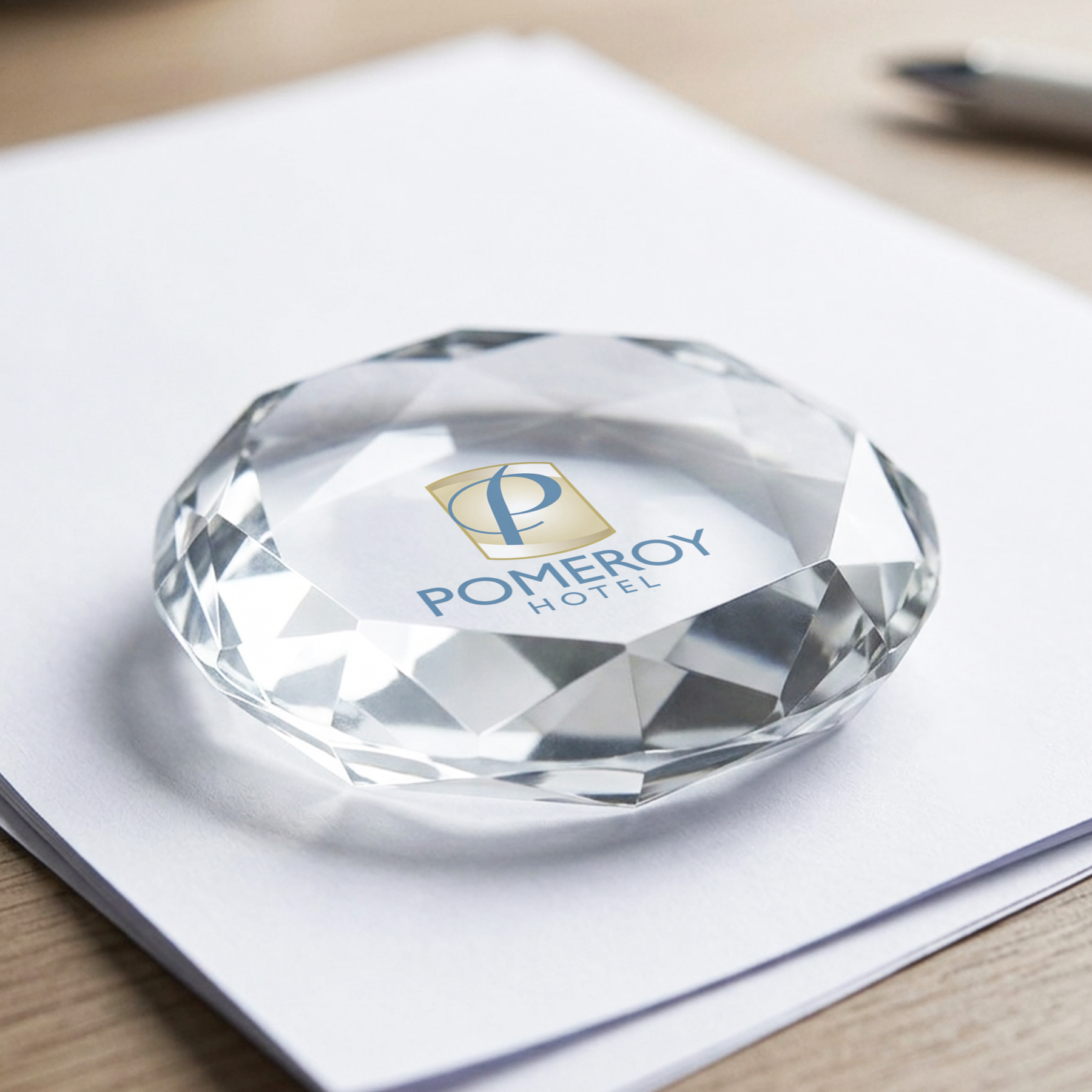 Amherst VividPrint™ Paperweight - Octagon