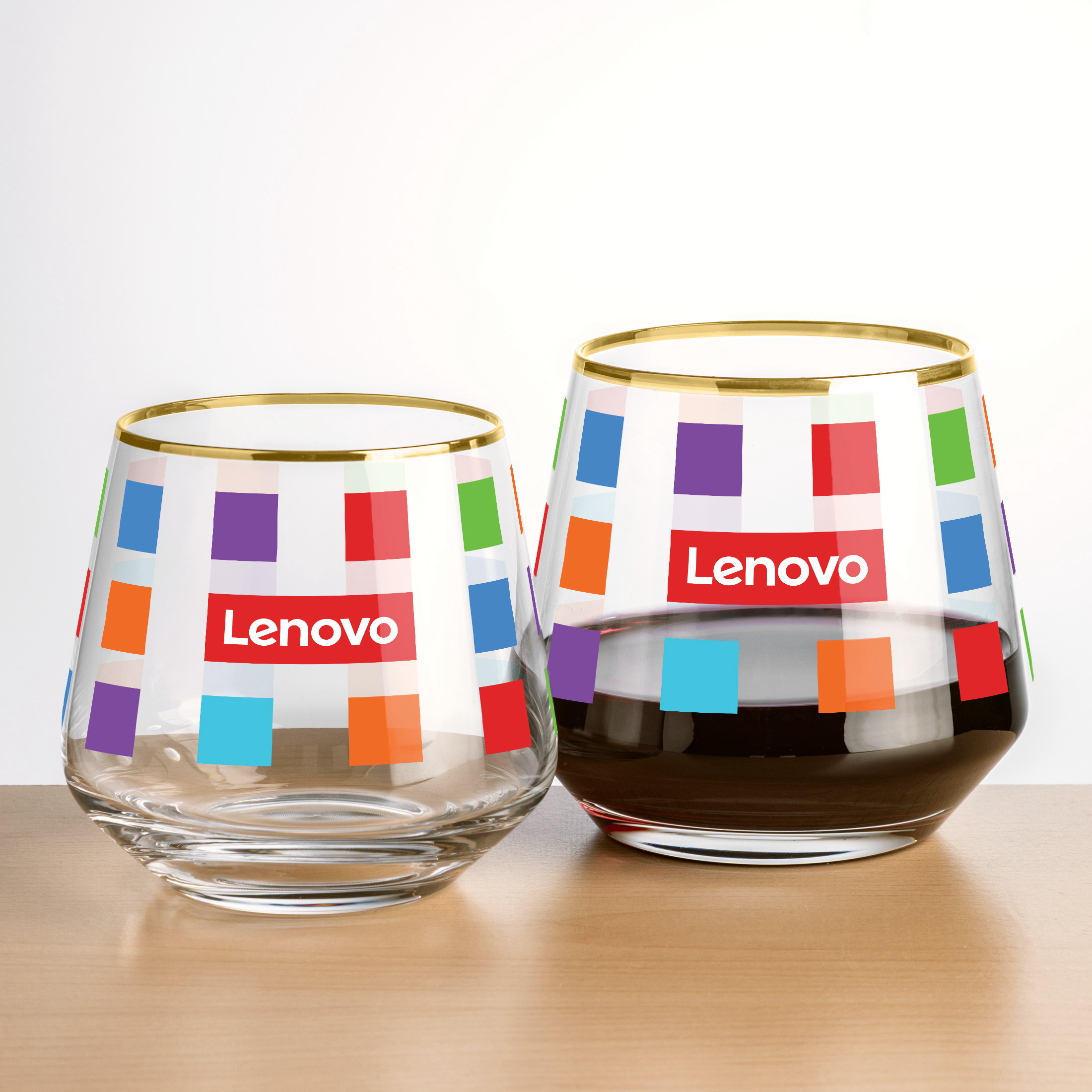 Tucson Gold Rim Stemless Wine - VividPrint™