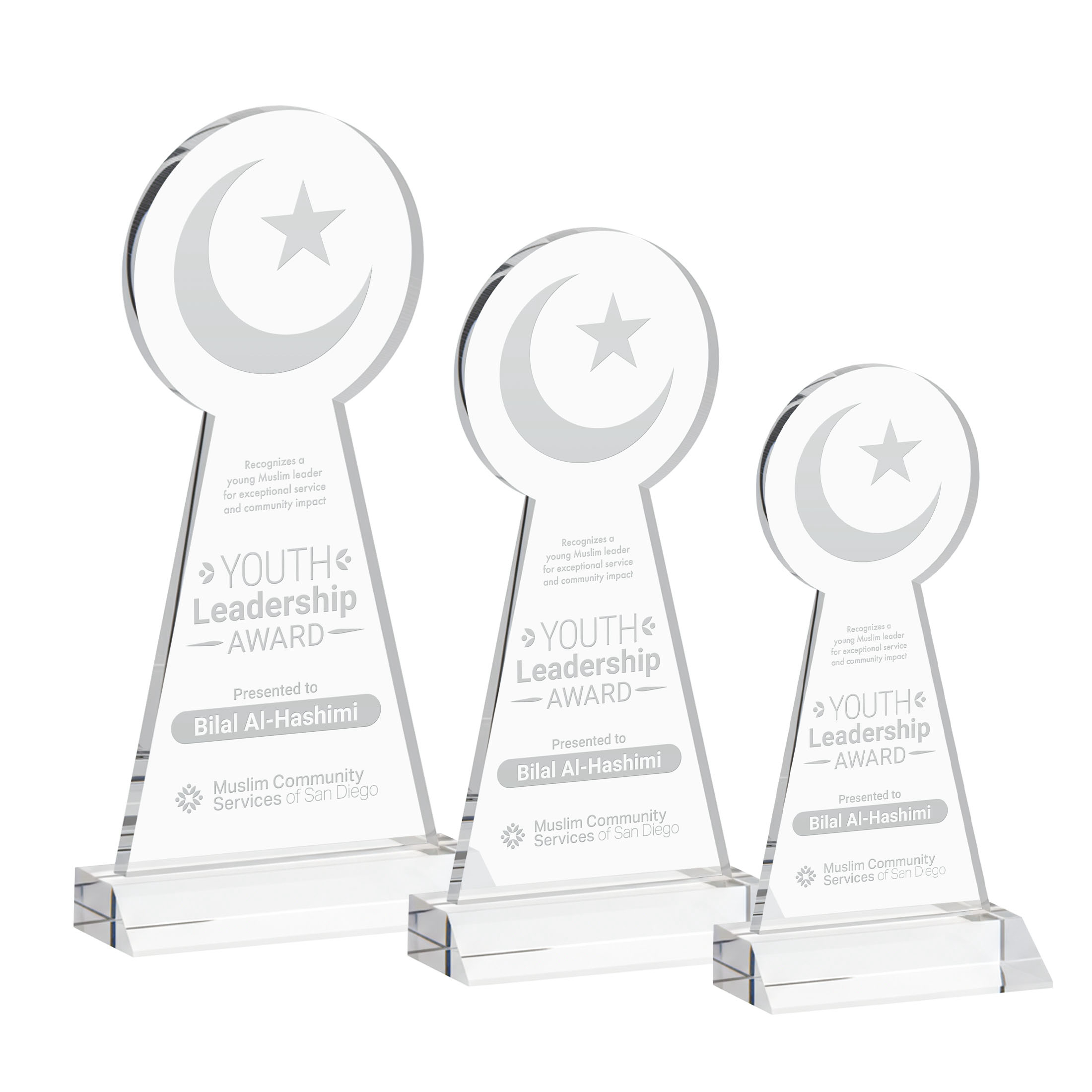 Crescent & Star Award - Clear