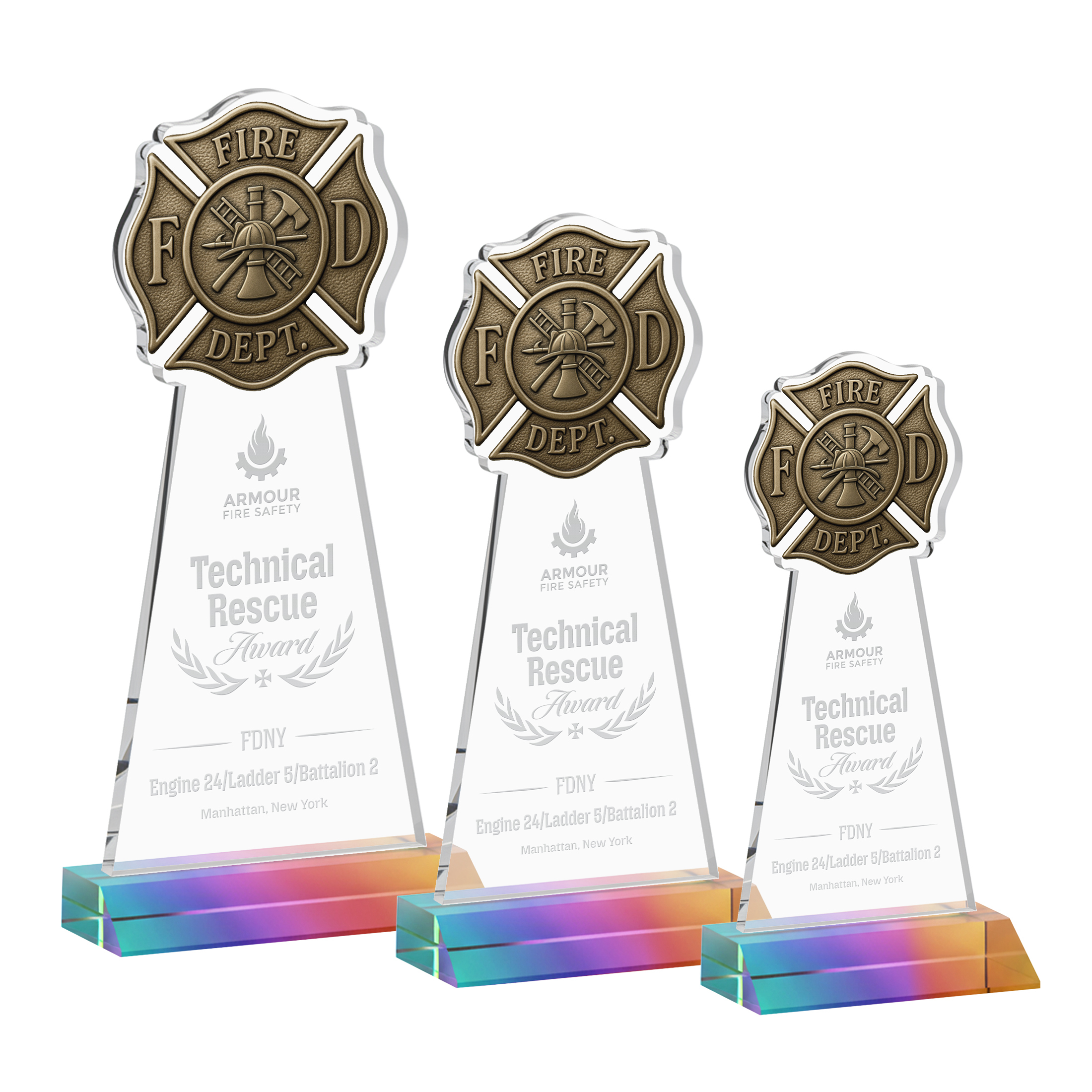Fire Dept Award - Prismatic