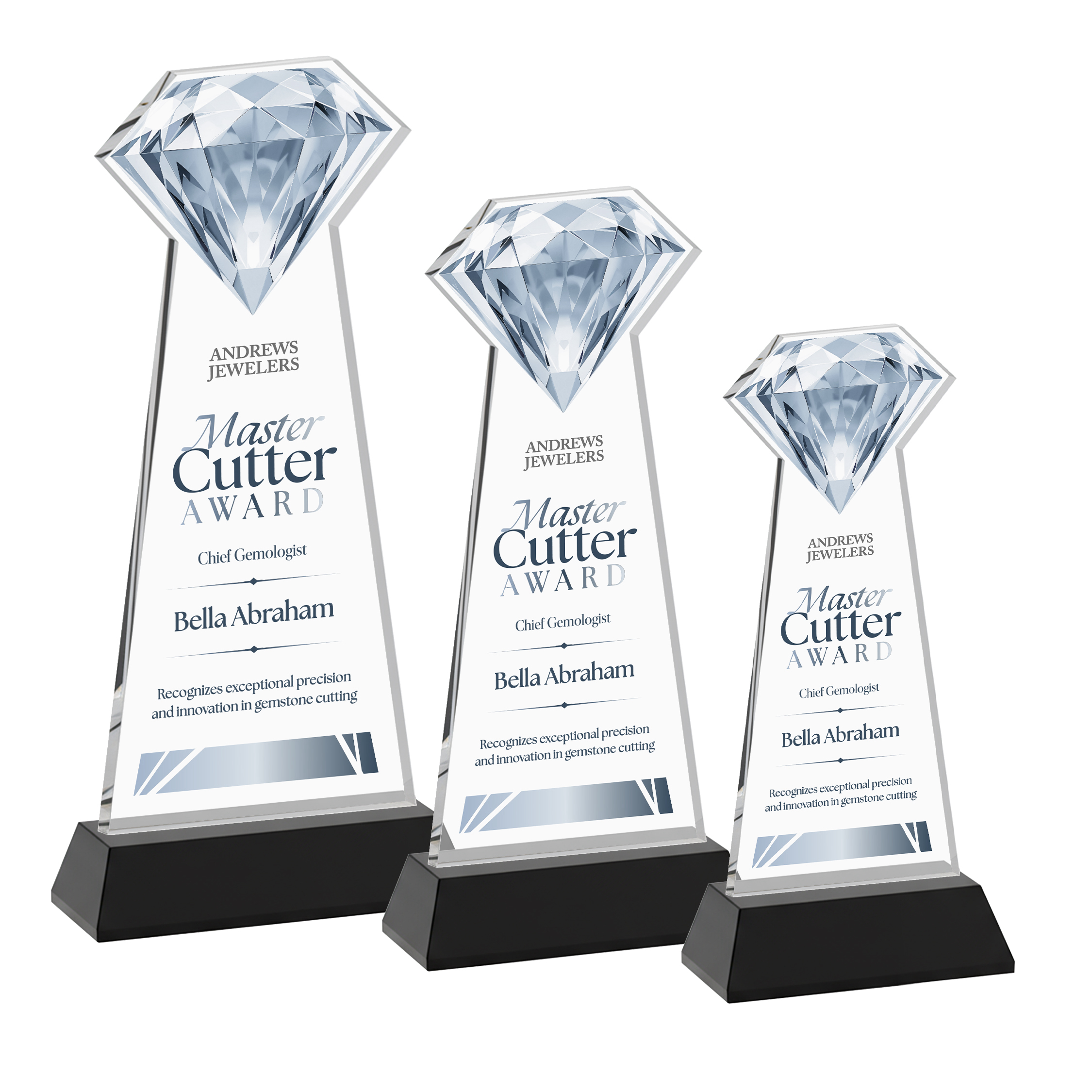 Gemstone VividPrint™ Award on Hartford Base - Black