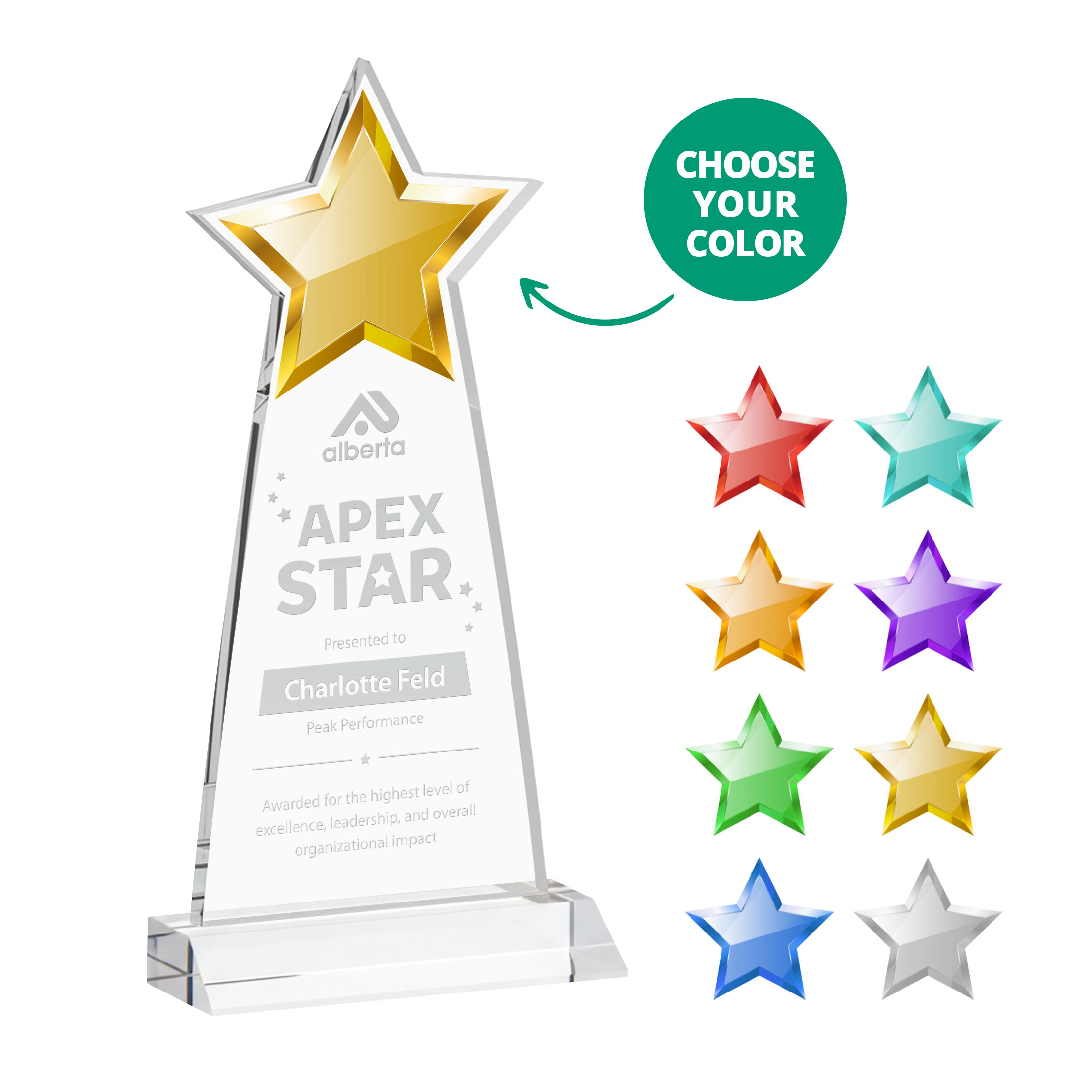 Starlite Award on Alberton Base - White