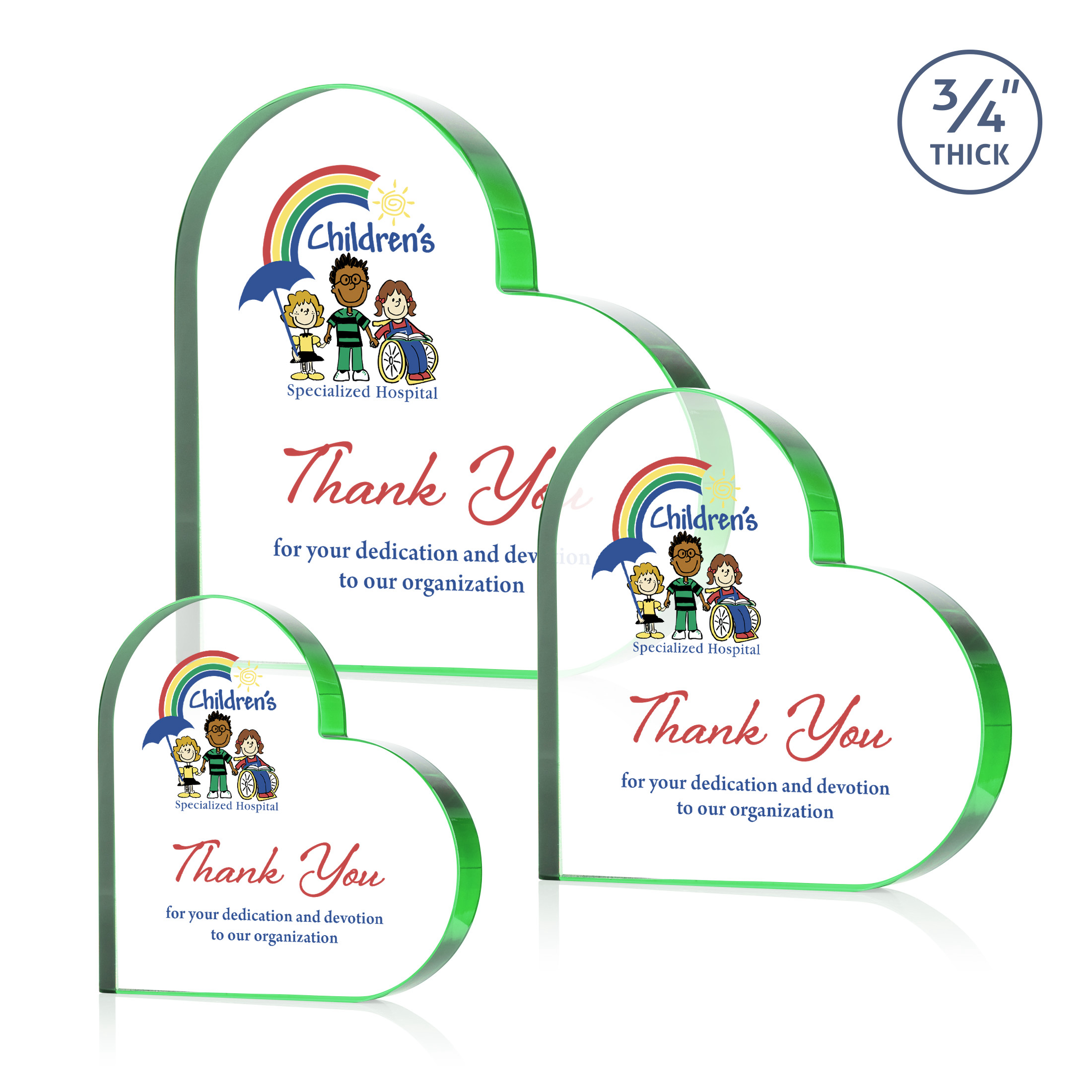 Davina Heart VividPrint™ Award - Emerald