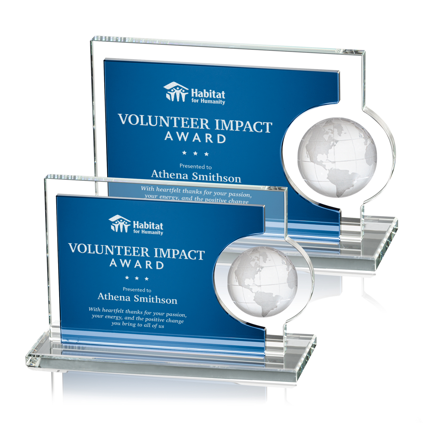Calvina Globe Award - Blue