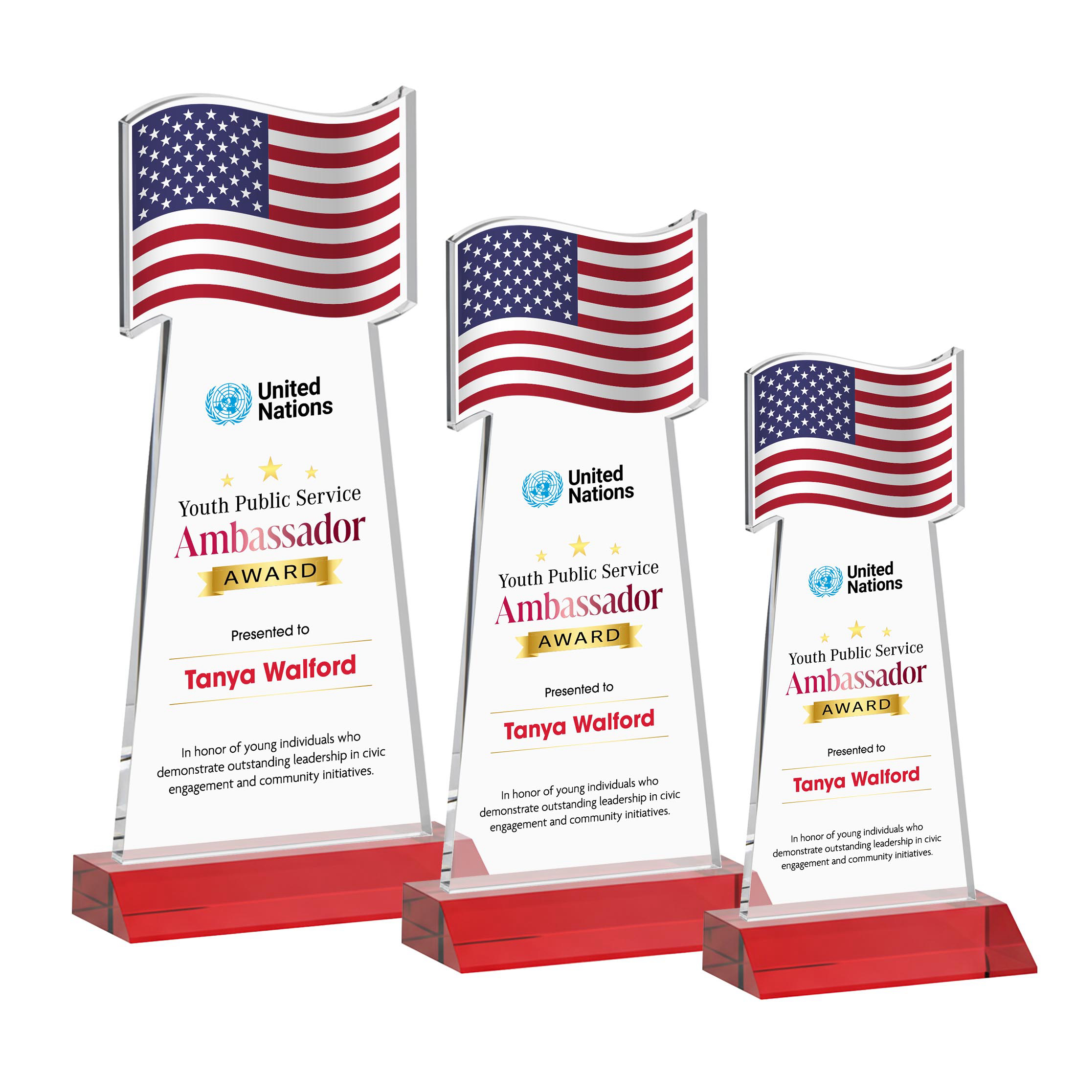 Flag VividPrint™ Award - Red