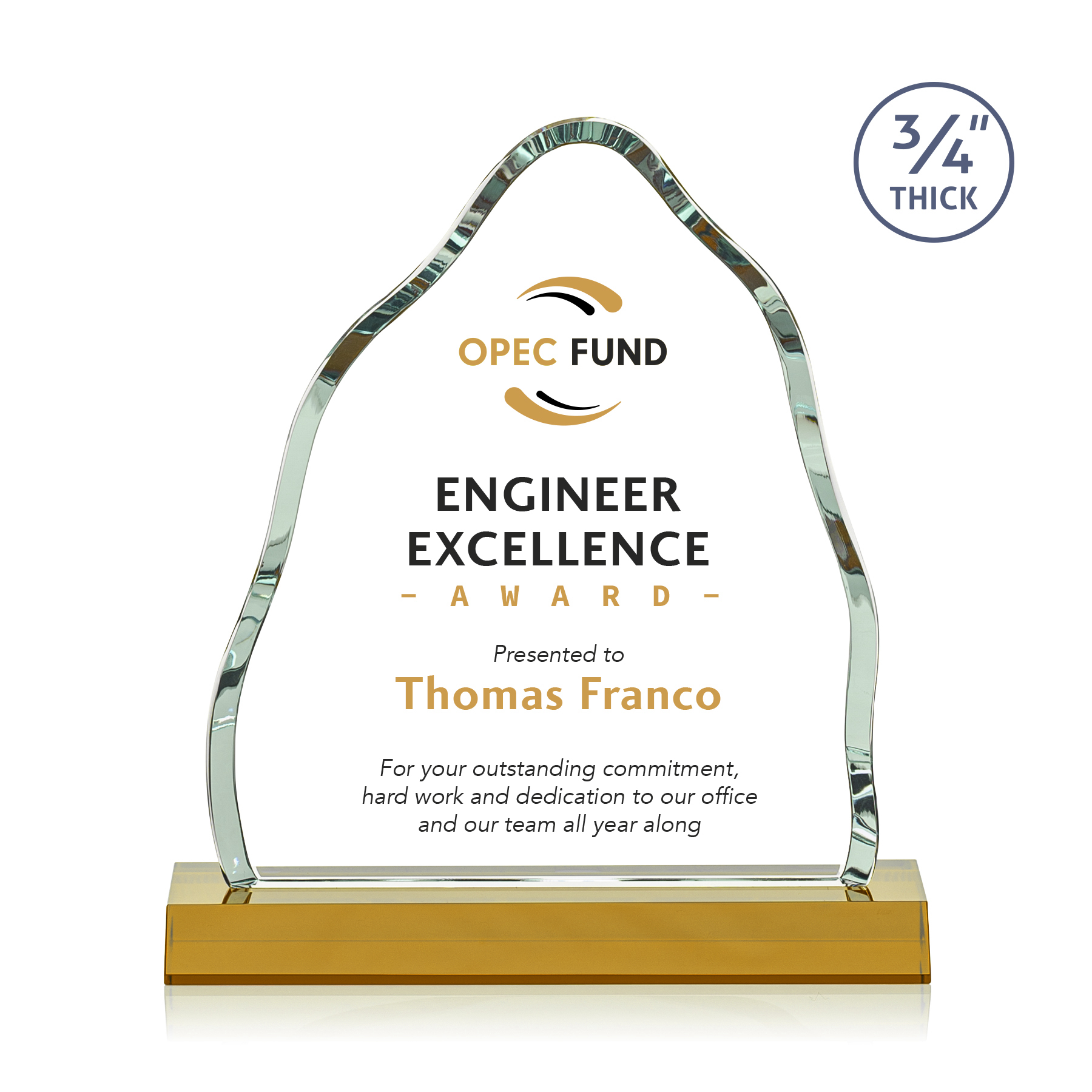 Dunwich VividPrint™ Award - Amber