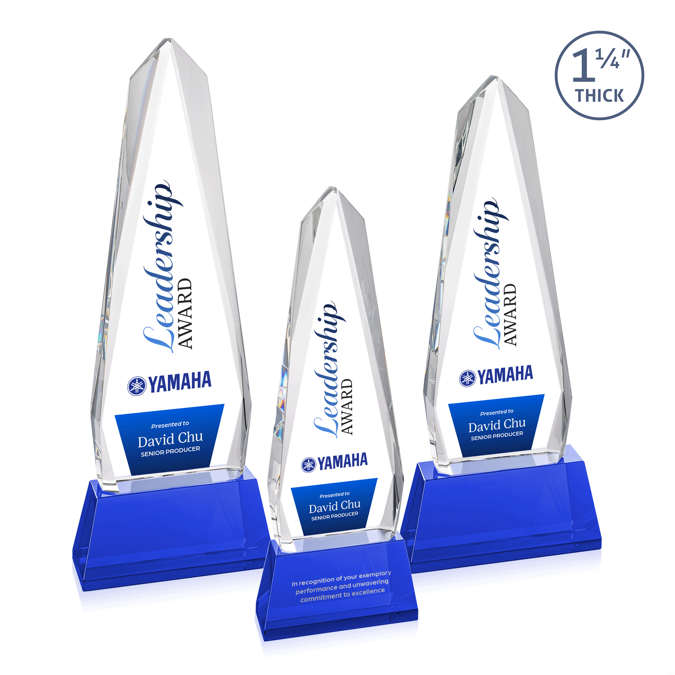 Cheswick VividPrint™ Award on Entwhistle Base - Blue