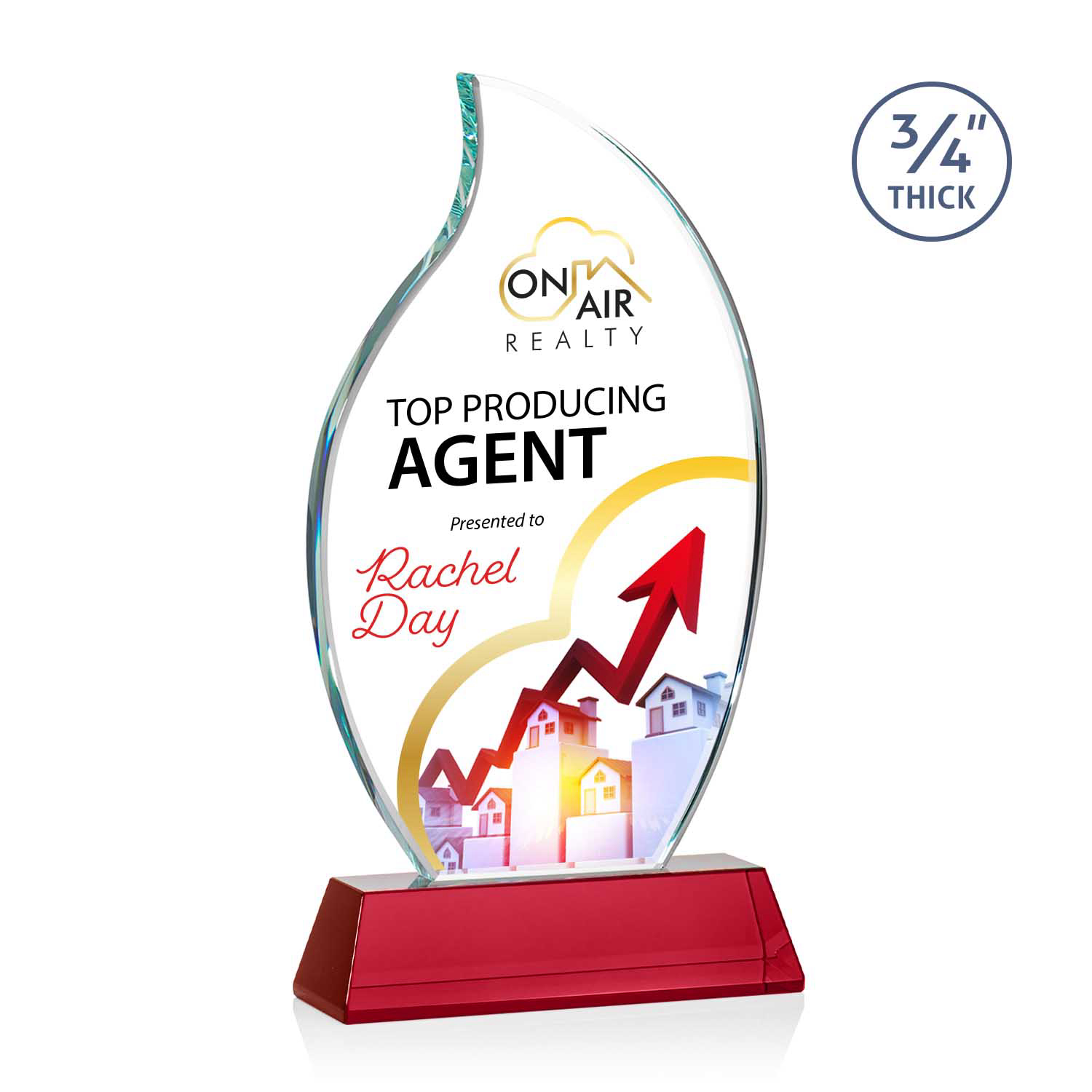 Croydon VividPrint™ Award on Newhaven Base - Red