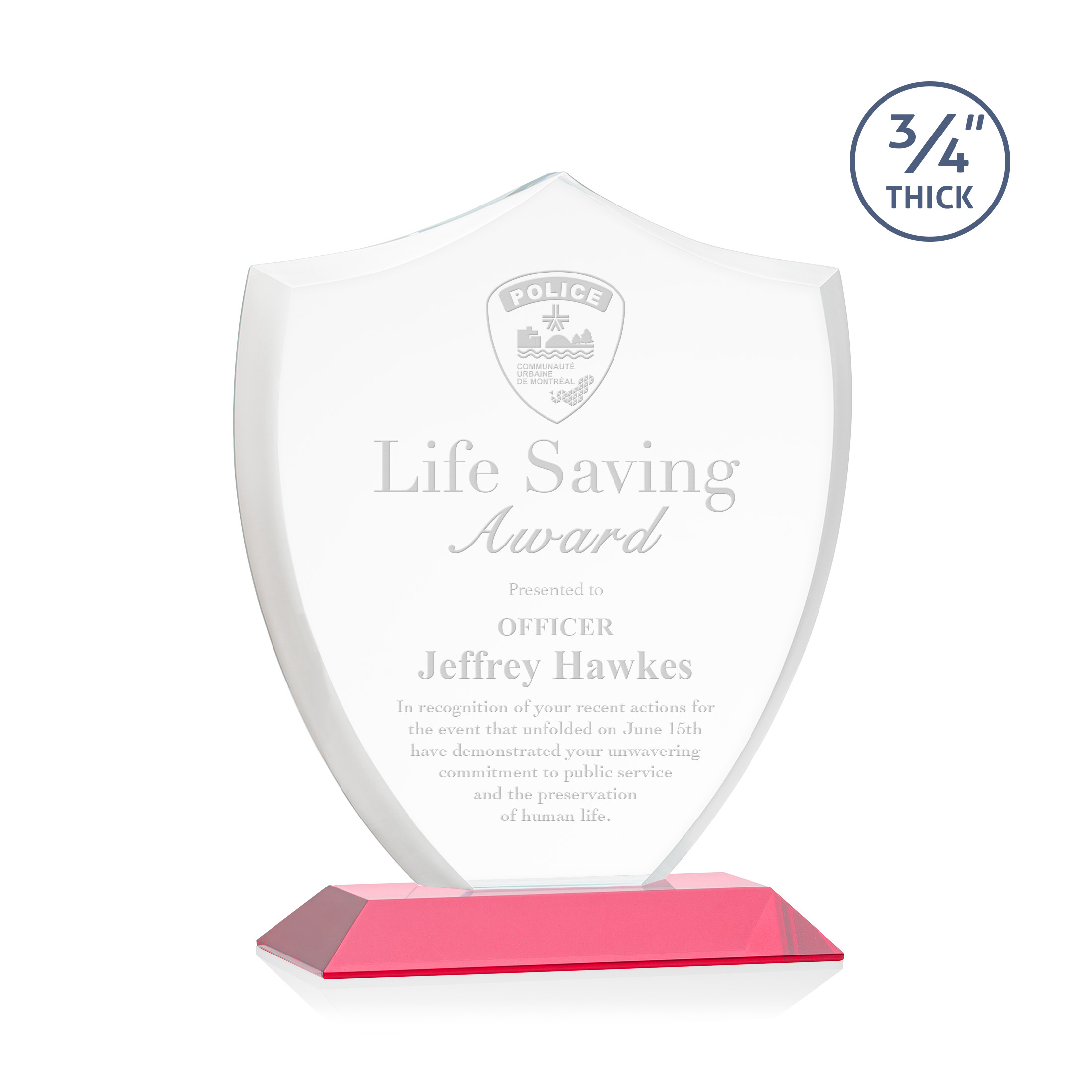 Scudo Shield Award - Red 18