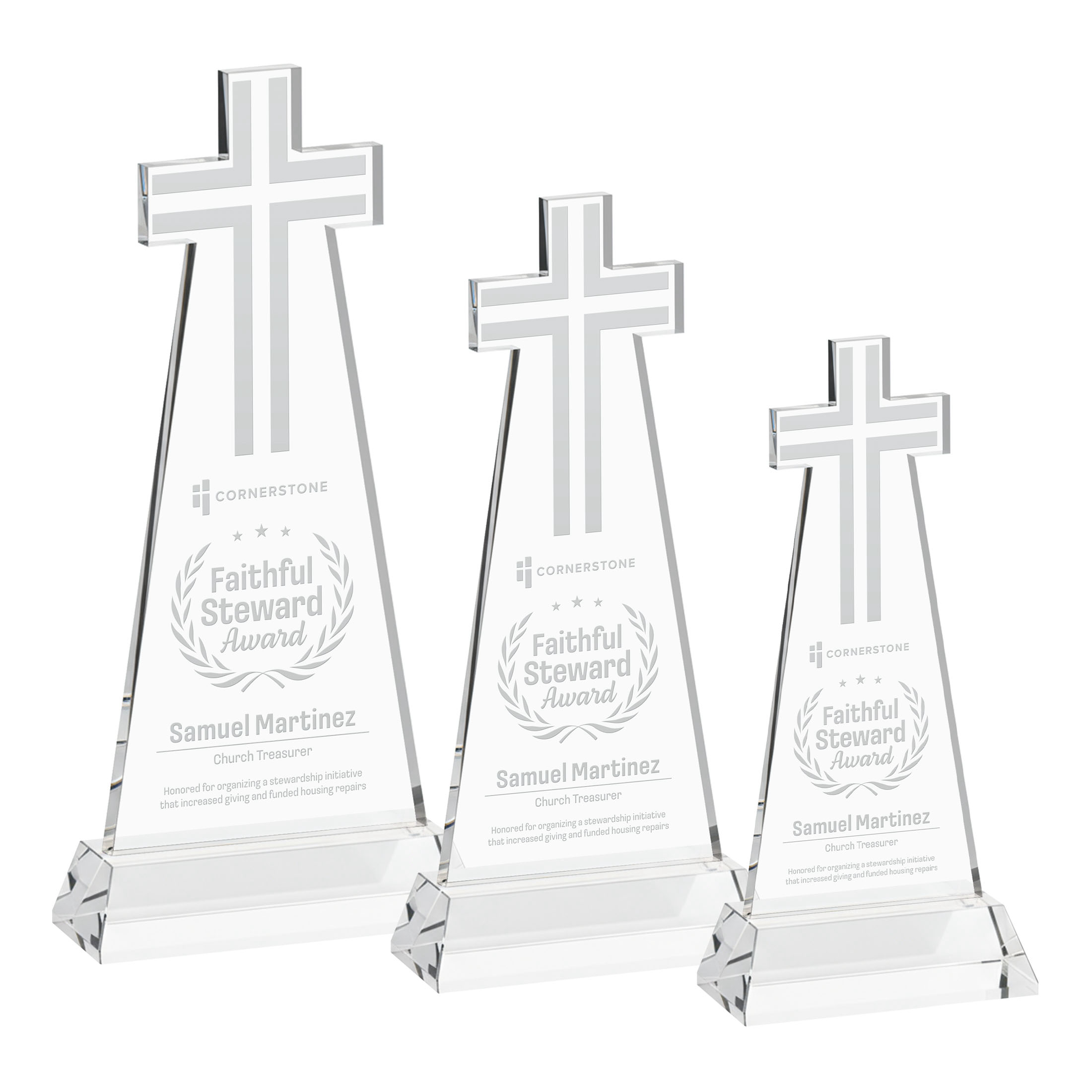 Cross Award on Hartford Base - Starfire