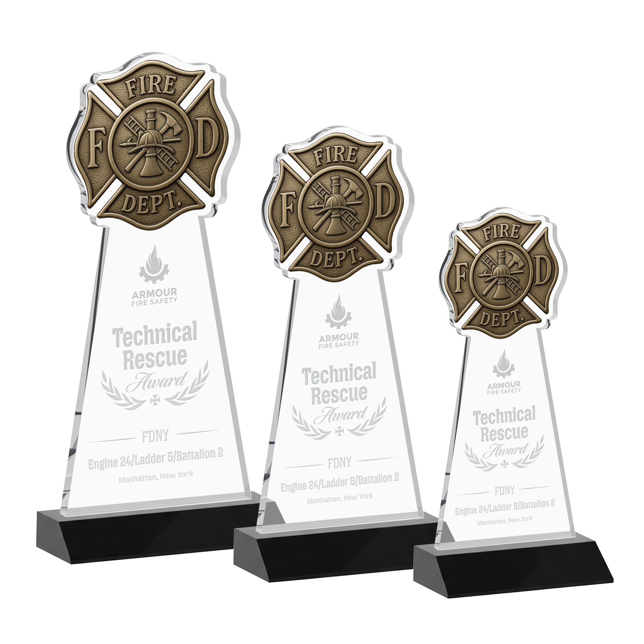 Fire Dept Award - Black