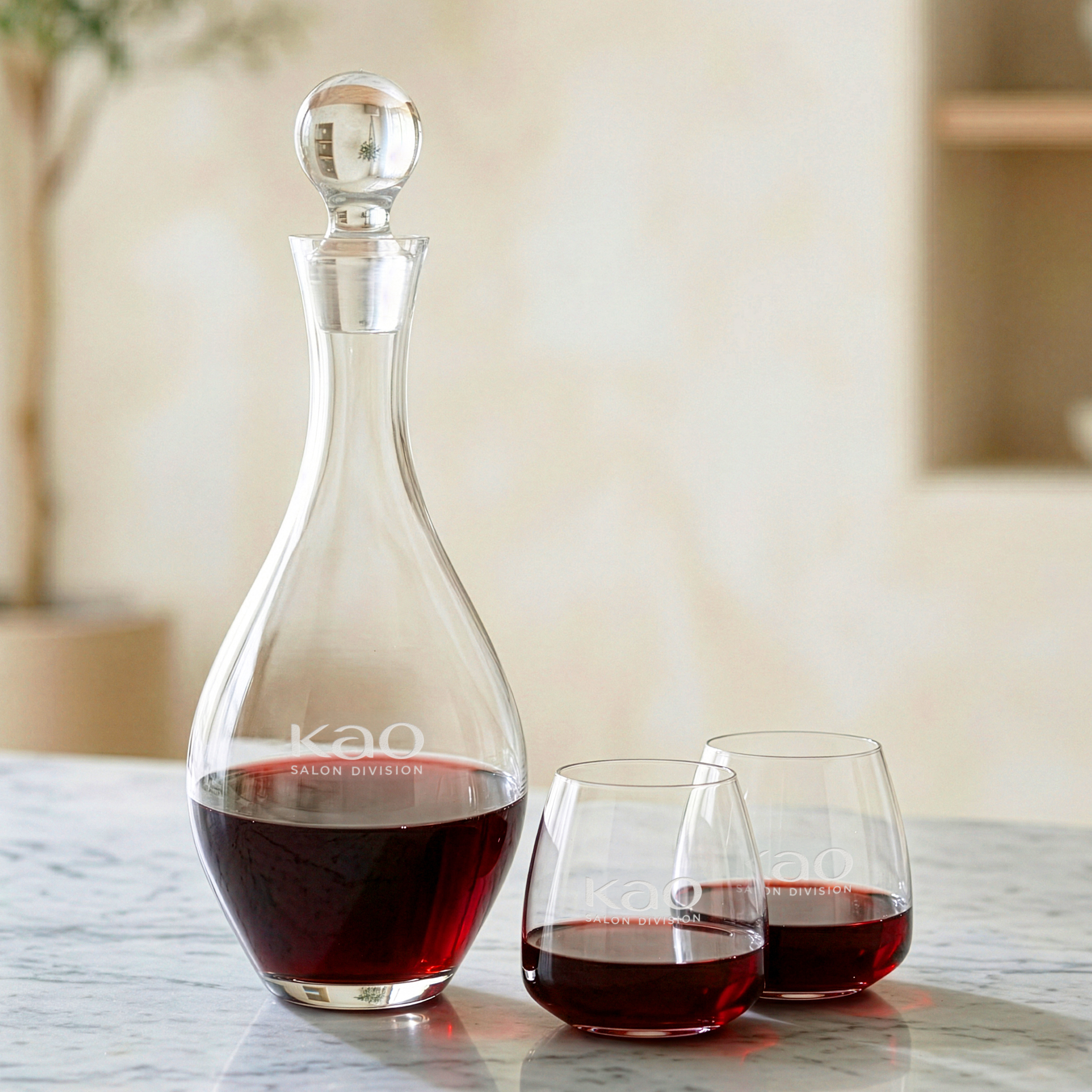 Briarwood Decanter & Hogarth Stemless Wine Set