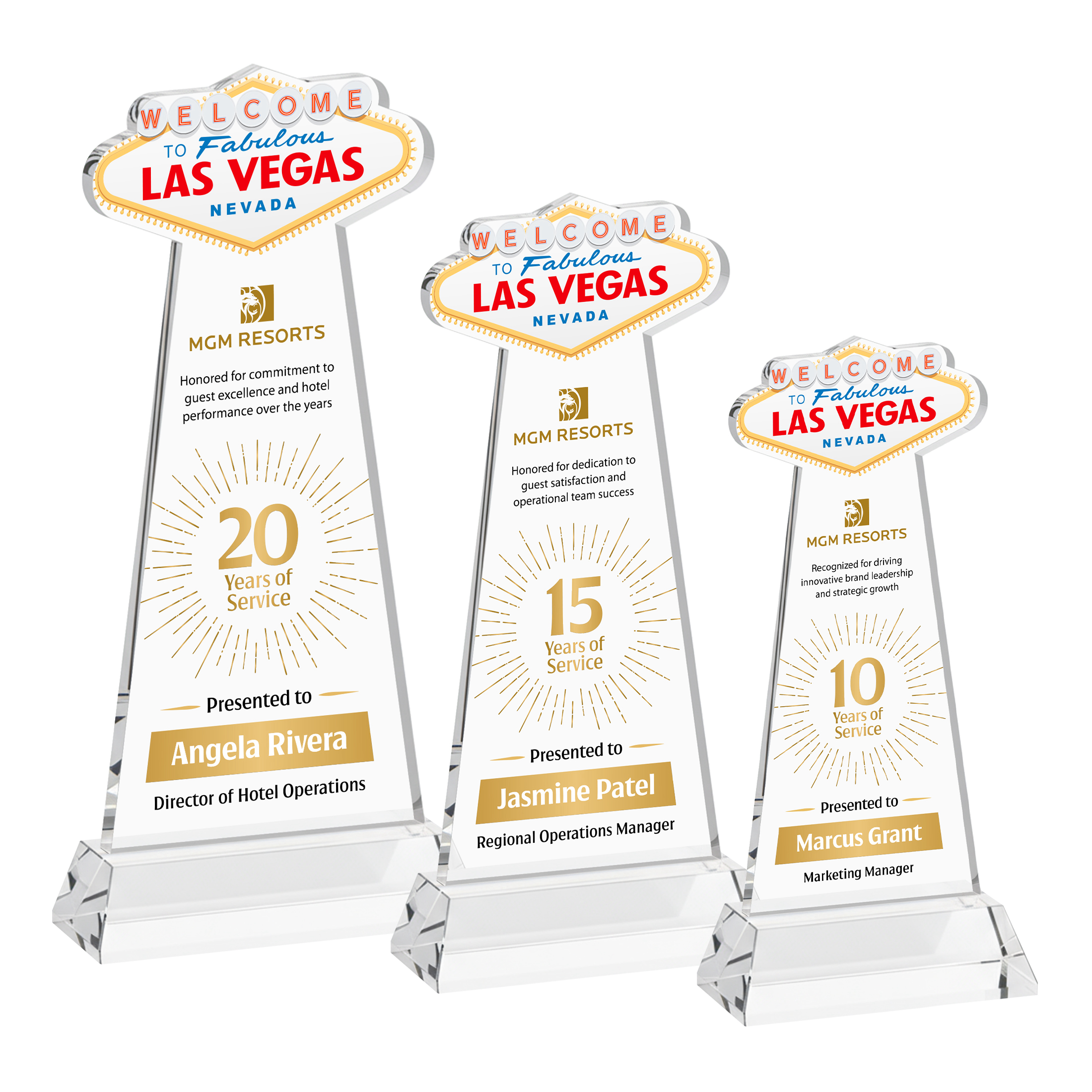 Las Vegas VividPrint™ Award on Hartford Base - Clear