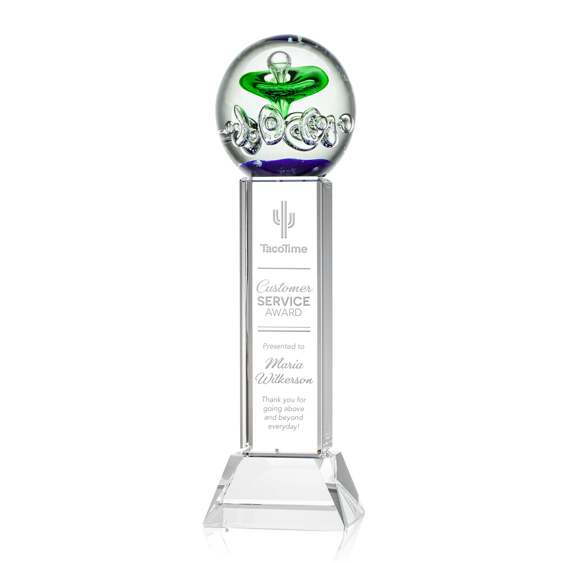 Aquarius Award on Stowe Base - Clear