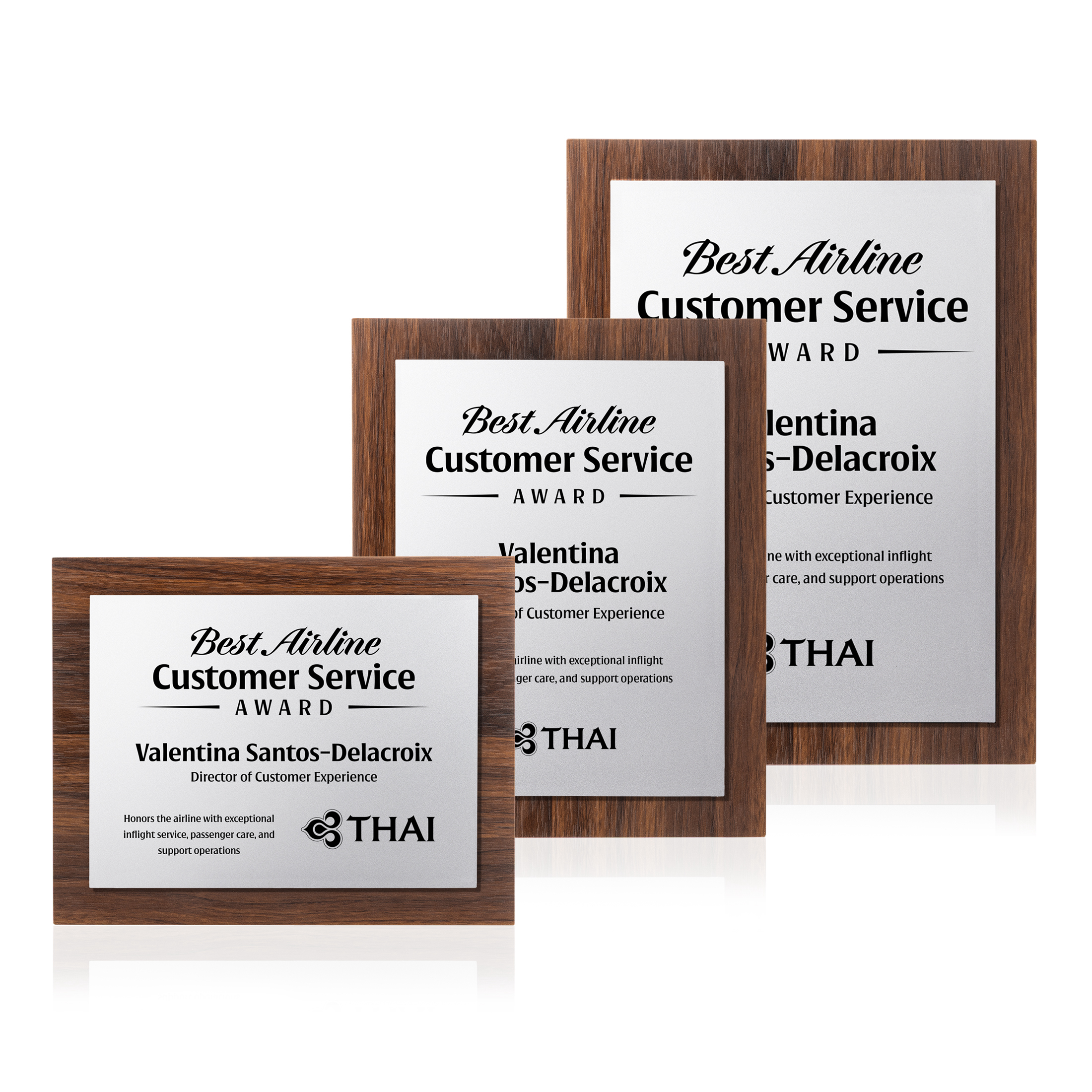 Millsboro Plaque - Walnut Finish/Silver