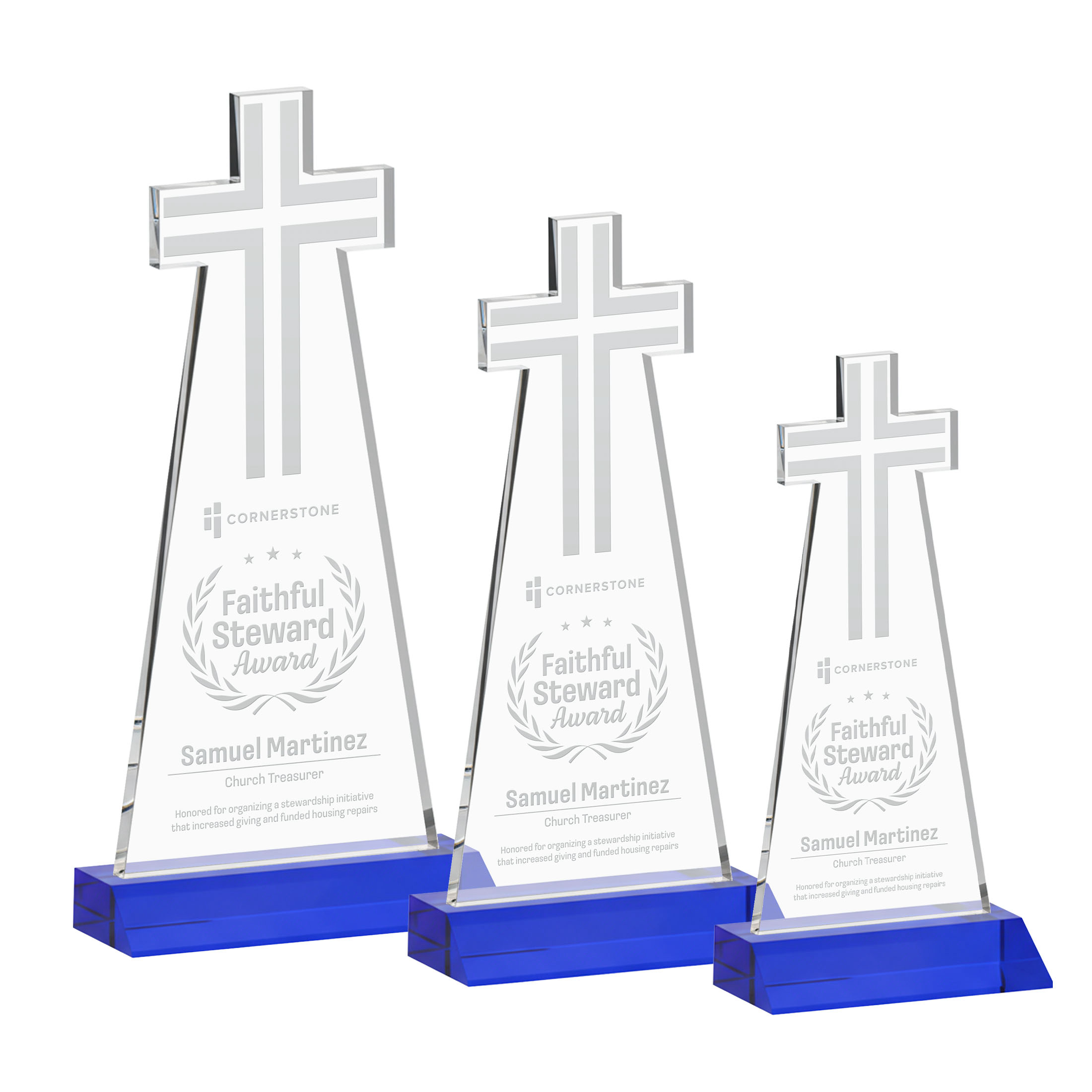 Cross Award - Blue