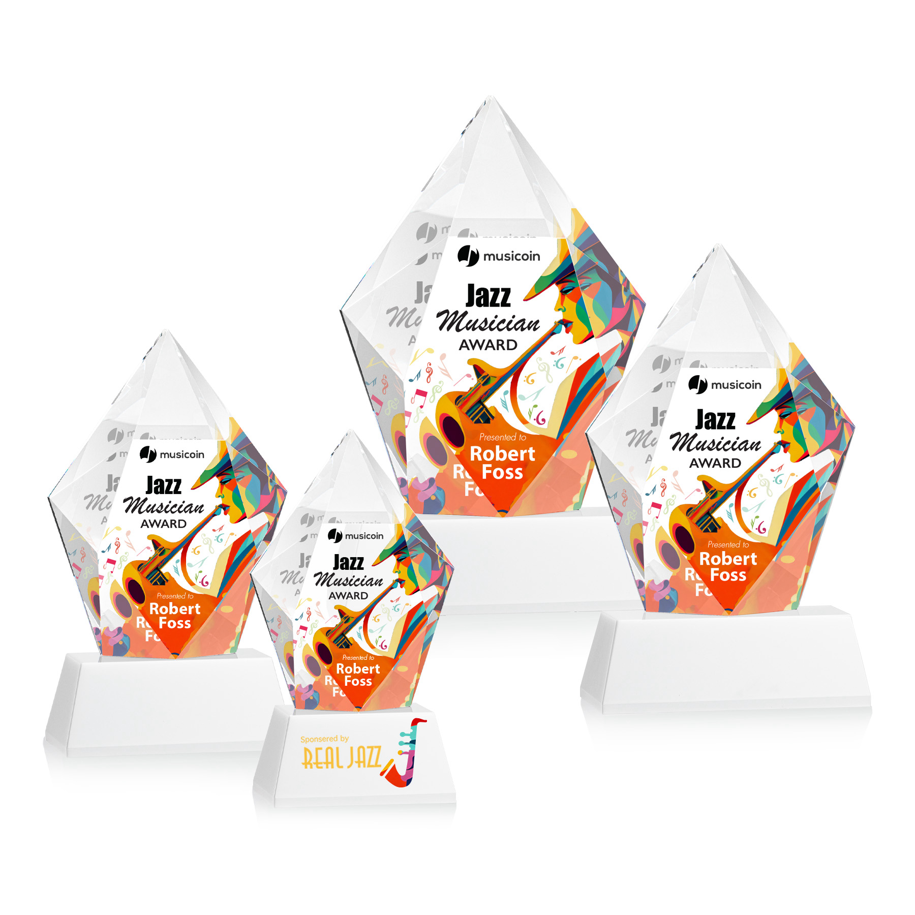 Devron VividPrint™ Award on Base - White 20