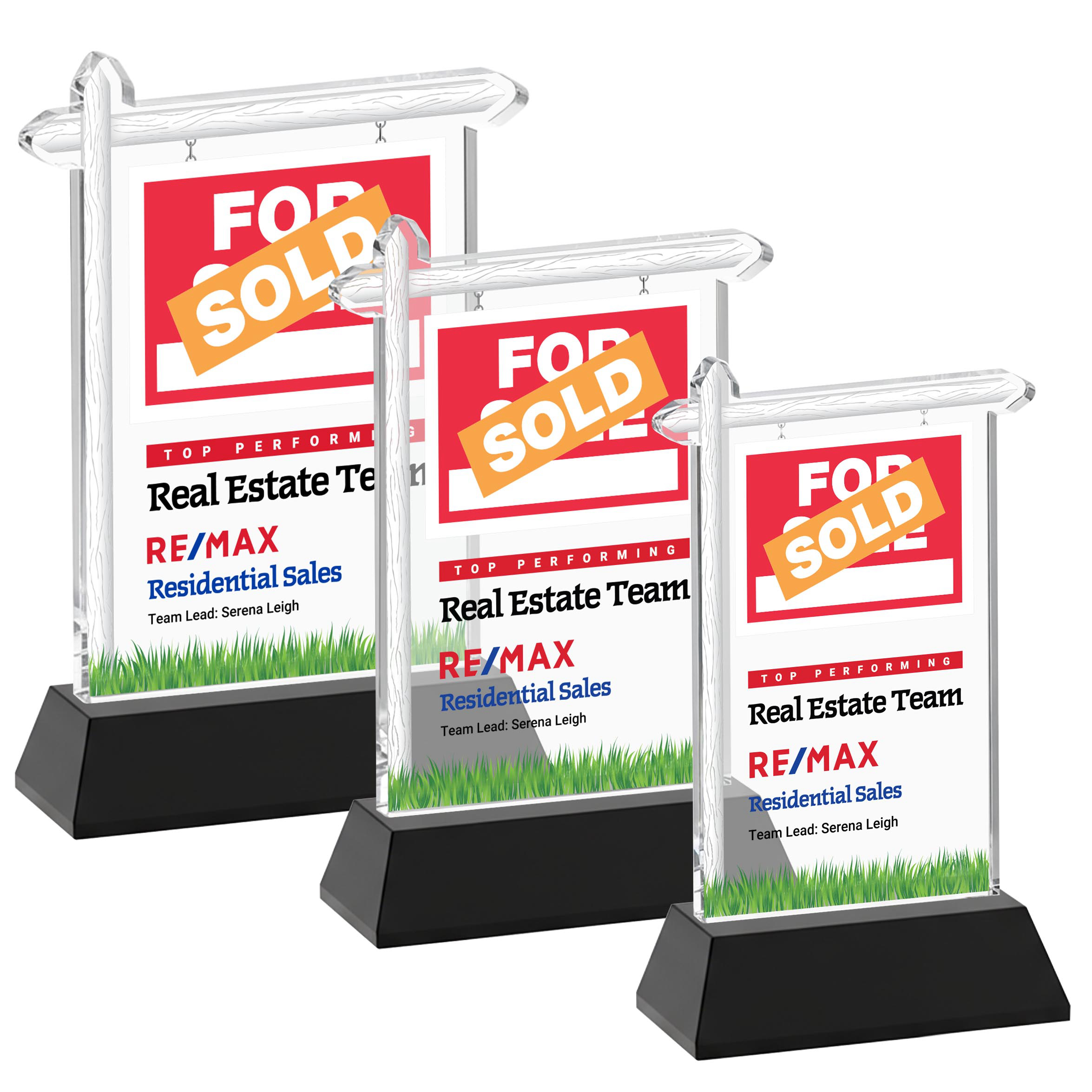 Real Estate VividPrint™ Award on Hartford Base - Black