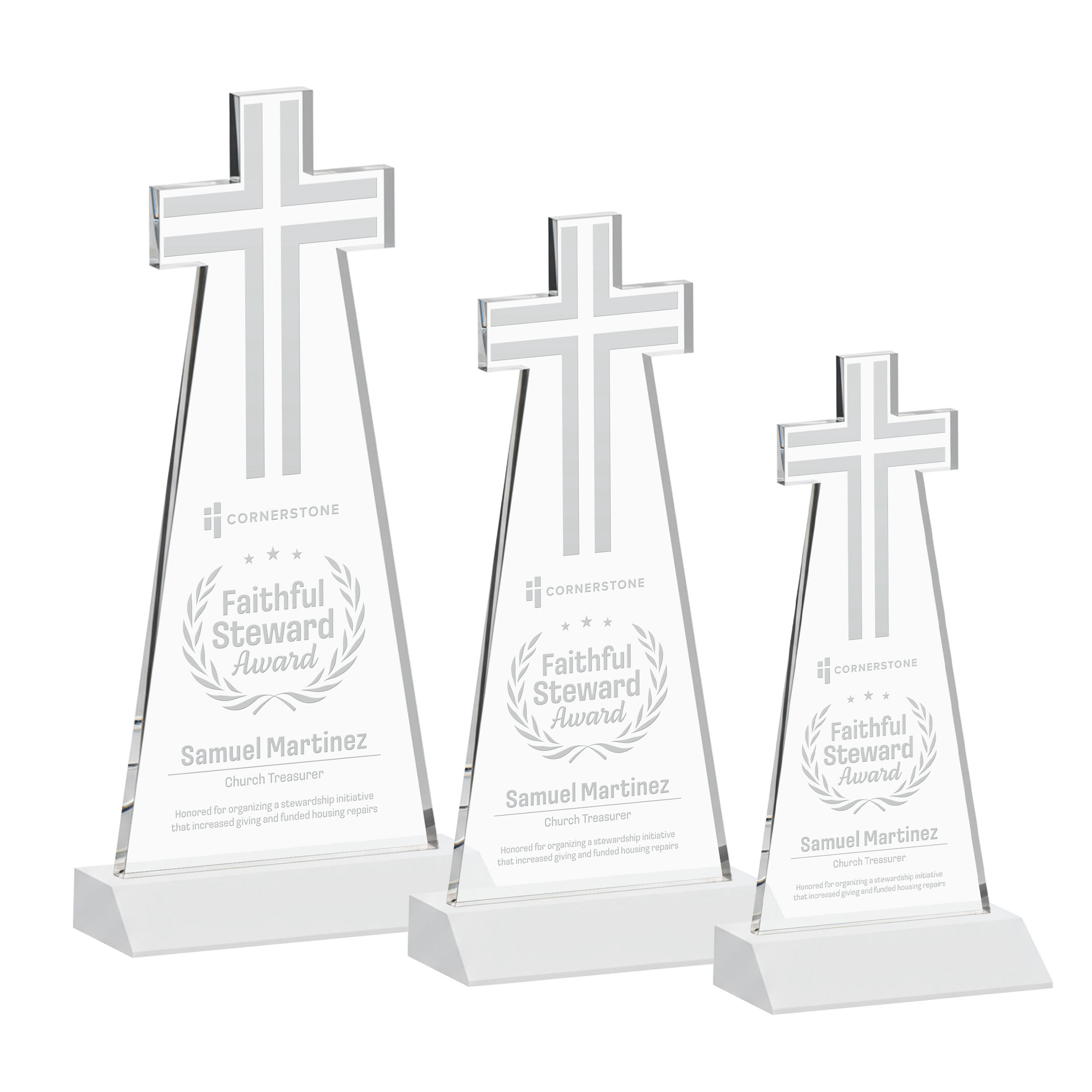 Cross Award - White