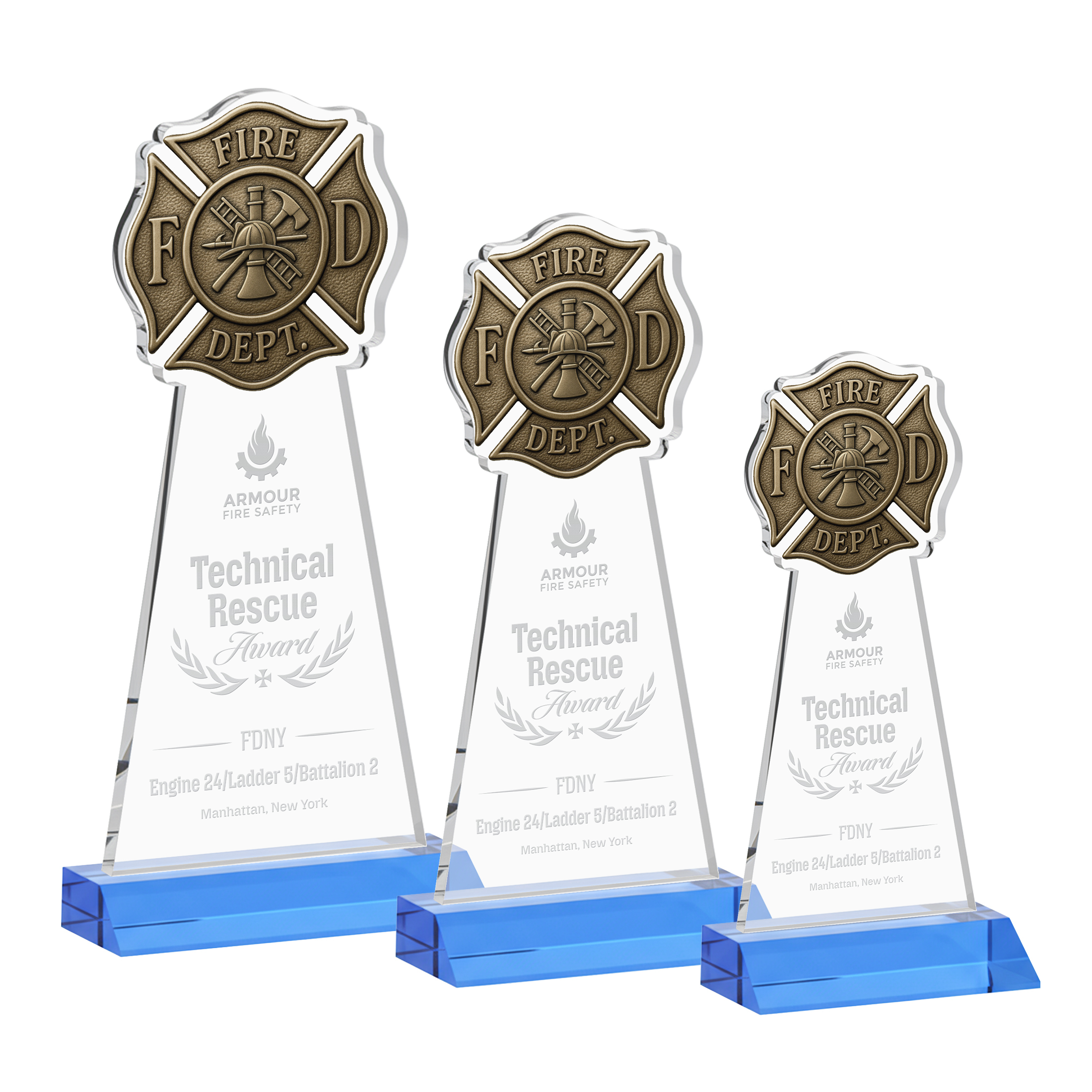 Fire Dept Award - Sky Blue