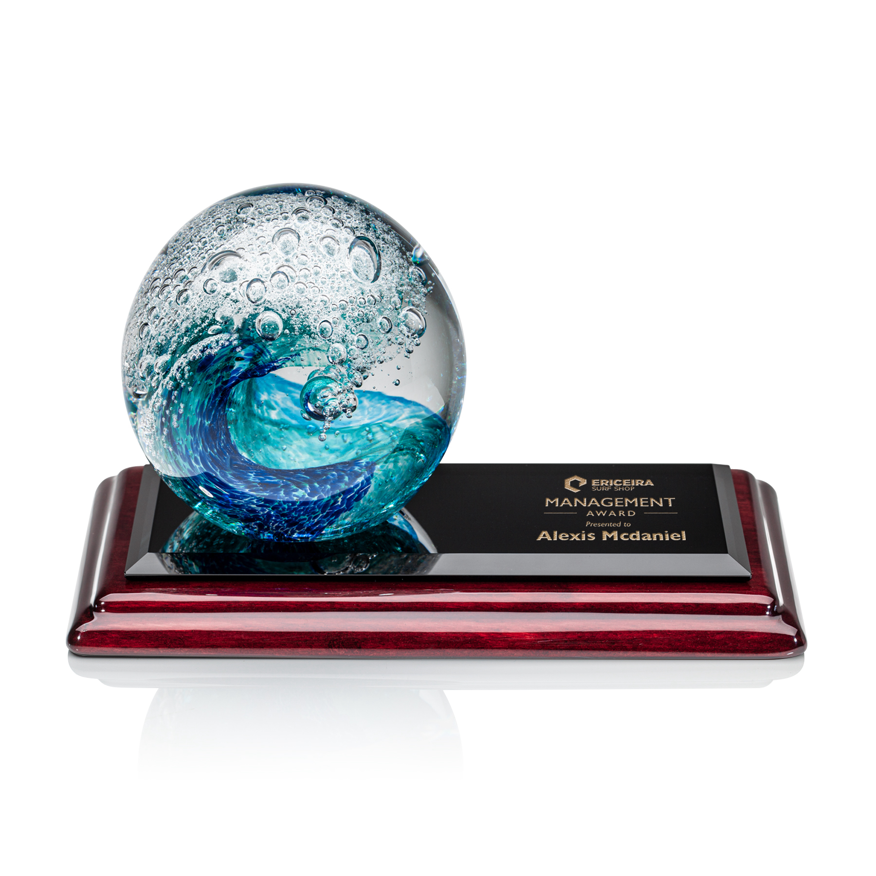 Surfside Award on Rosewood Base