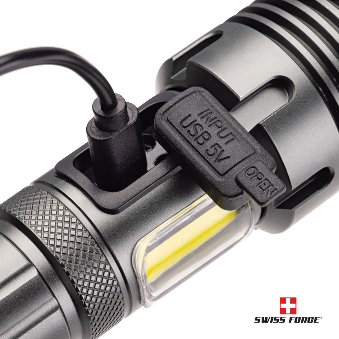 SFL730 - Swiss Force® Rimac Aluminum Rechargeable Flashlight - SRG