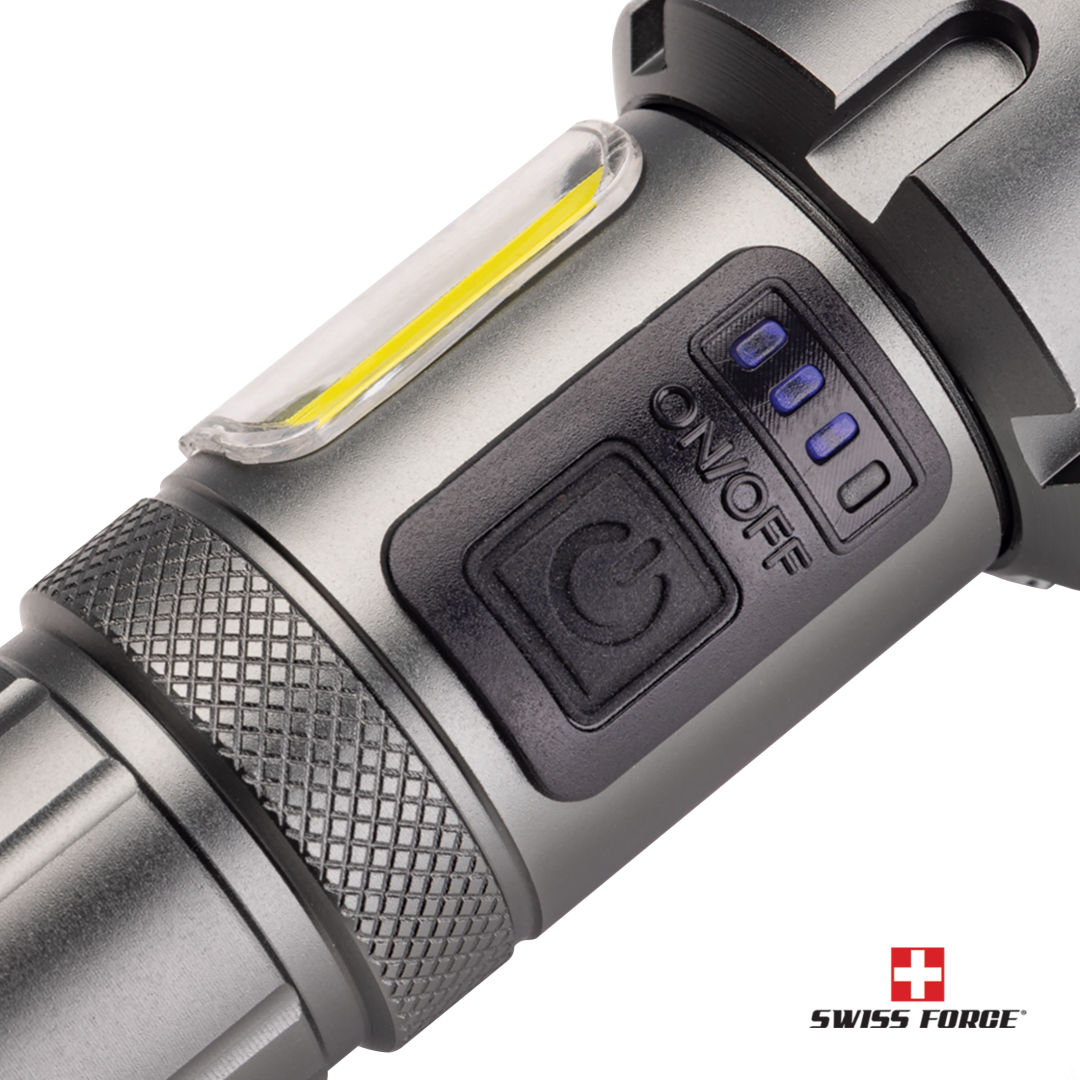 SFL730 - Swiss Force® Rimac Aluminum Rechargeable Flashlight - SRG