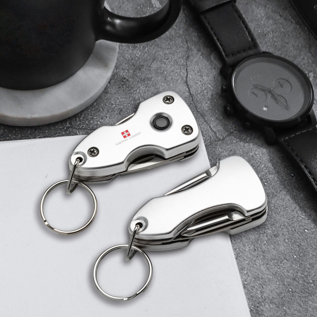 SFL909 - Swiss Force® Wildcub Multi-Tool & Flashlight Keyring - SRG