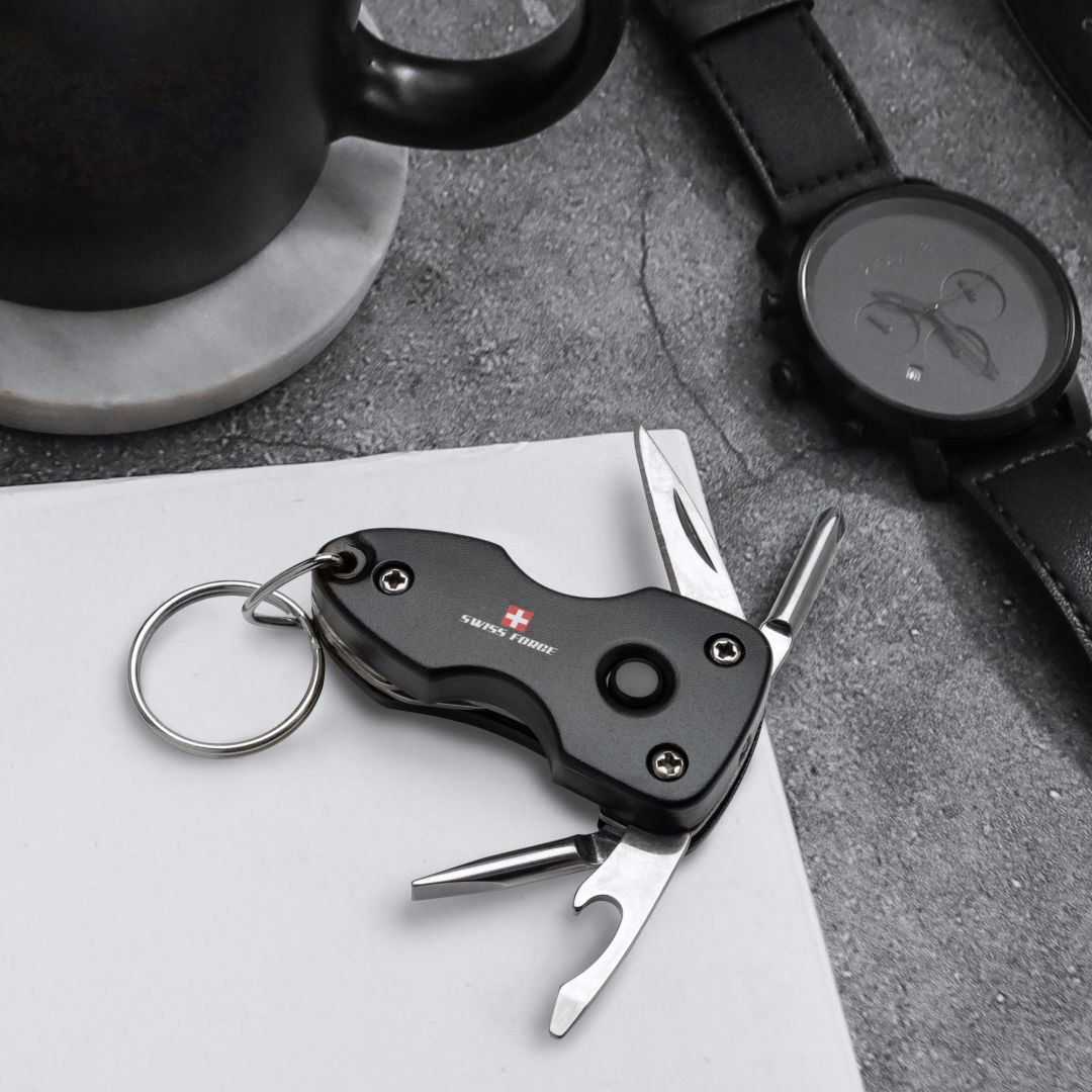 SFL909 - Swiss Force® Wildcub Multi-Tool & Flashlight Keyring - SRG