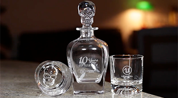 BWC5825-2 Delrina Skull Decanter Set