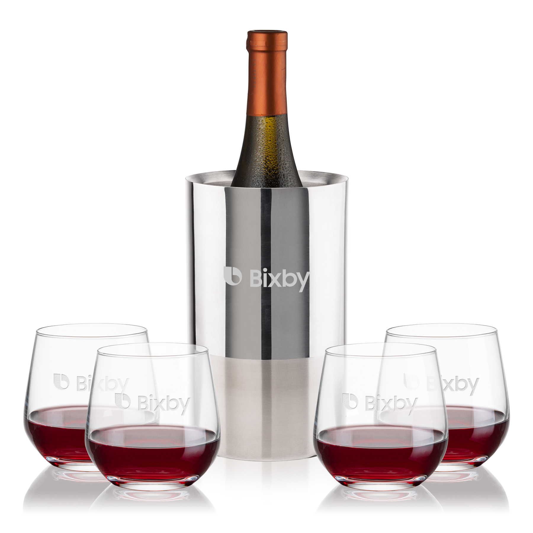 Wine Cooler Stemless Set, Garland Set, Set of 5