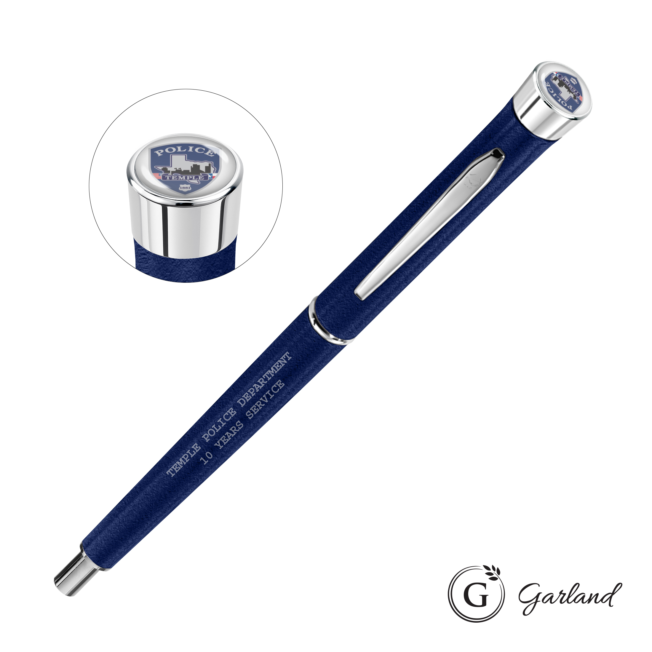 Custom, Mechanical Pencil, Chrome, Navy Blue / Chrome