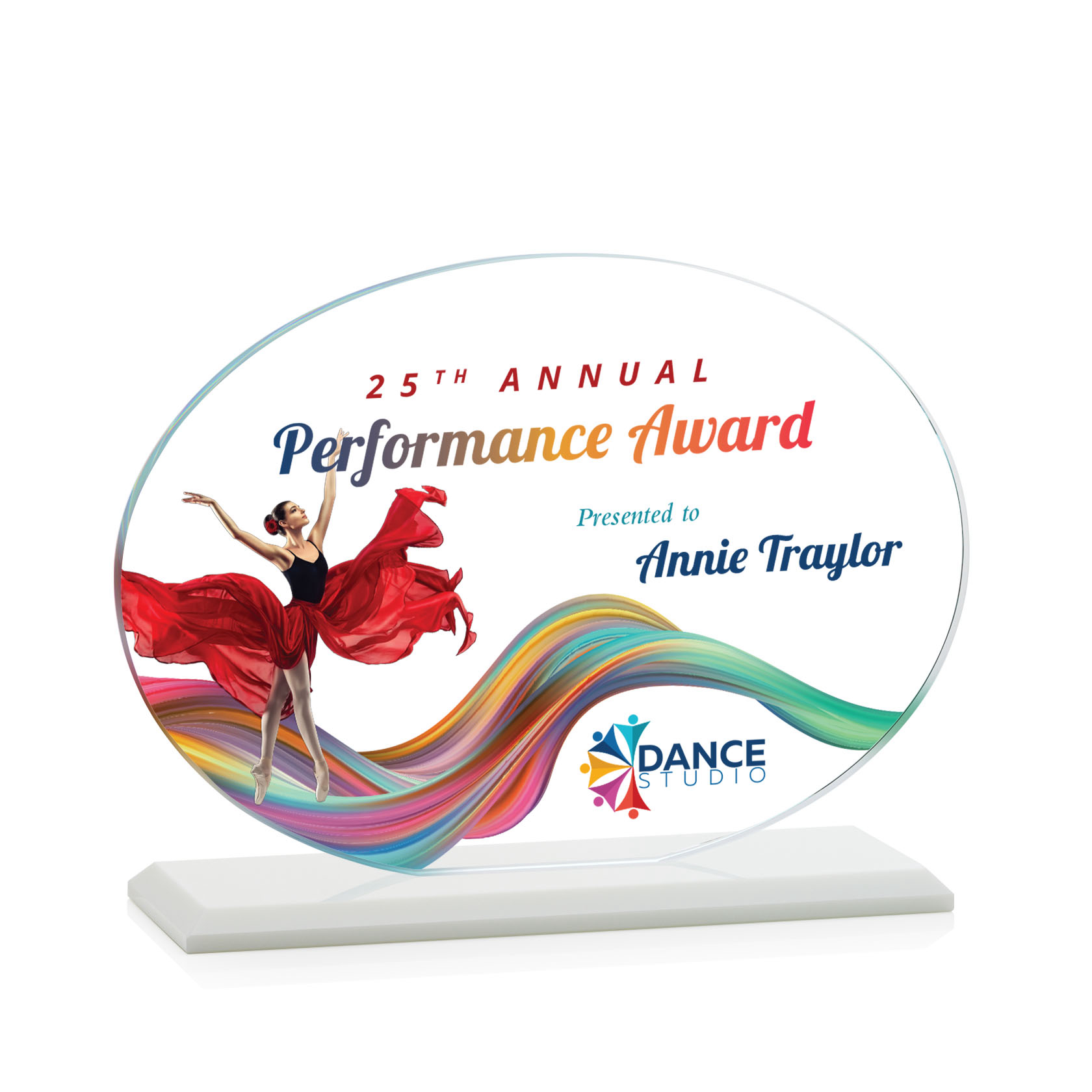 Austin (Horiz) VividPrint™ Award - White 13