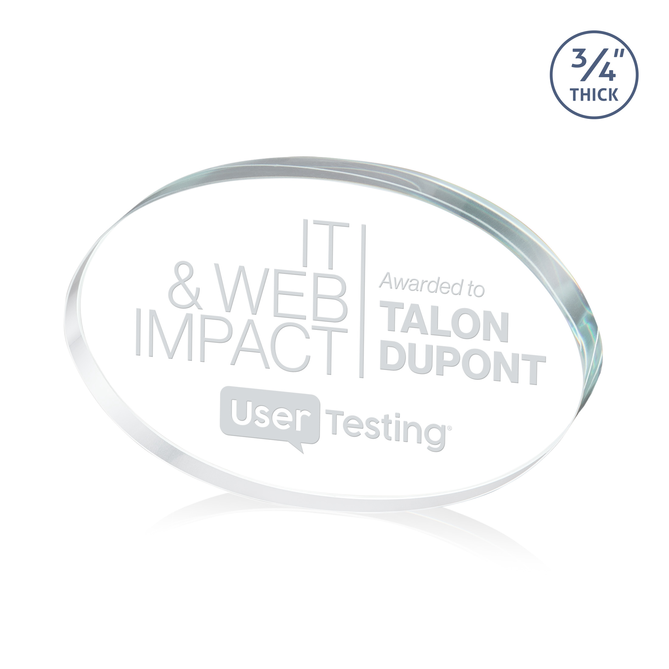 Deep Etch, Clear, 5.5" x 3.5" x 0.75"