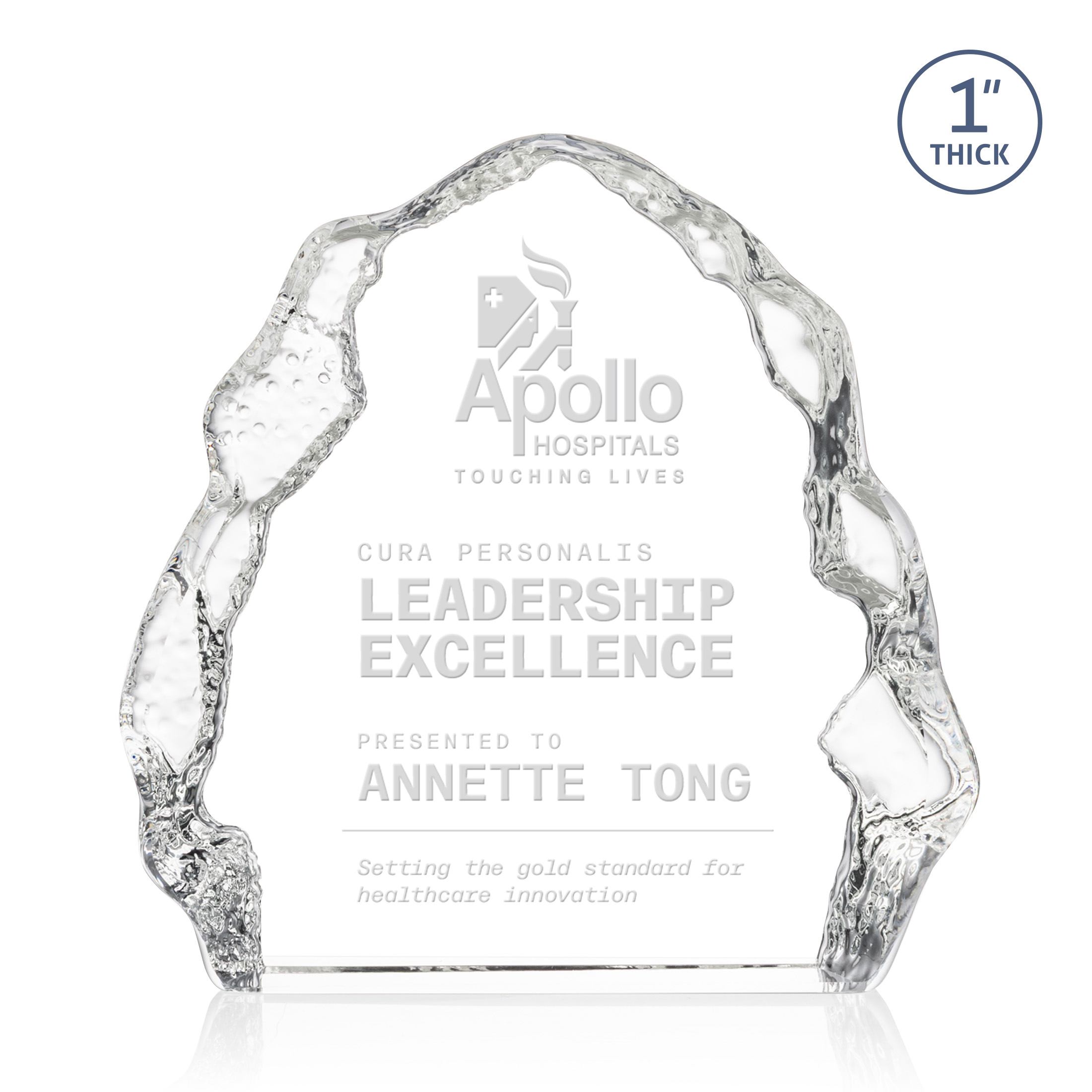 Deep Etch, 4.5" x 4.5" x 1.125"