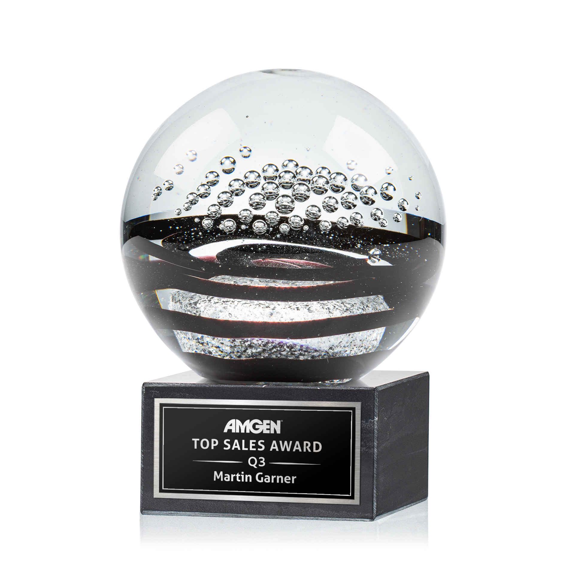 Square Marble, Black, 5" x 7" x 5"