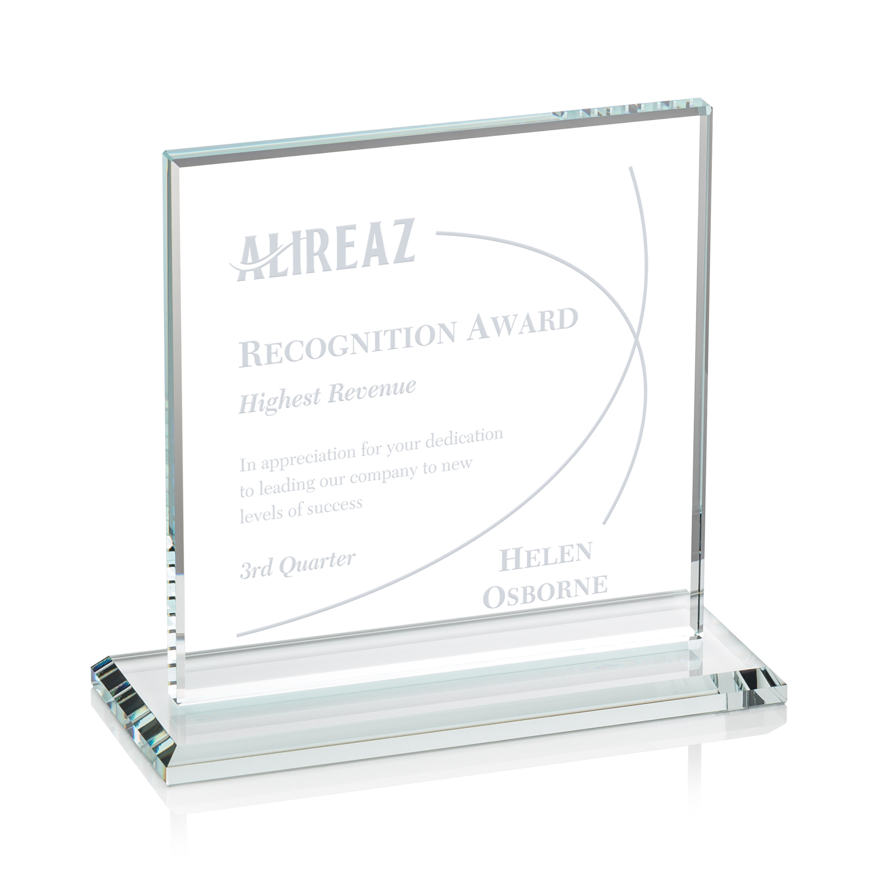 Deep Etch, Clear, 7" x 6.375" x 3"