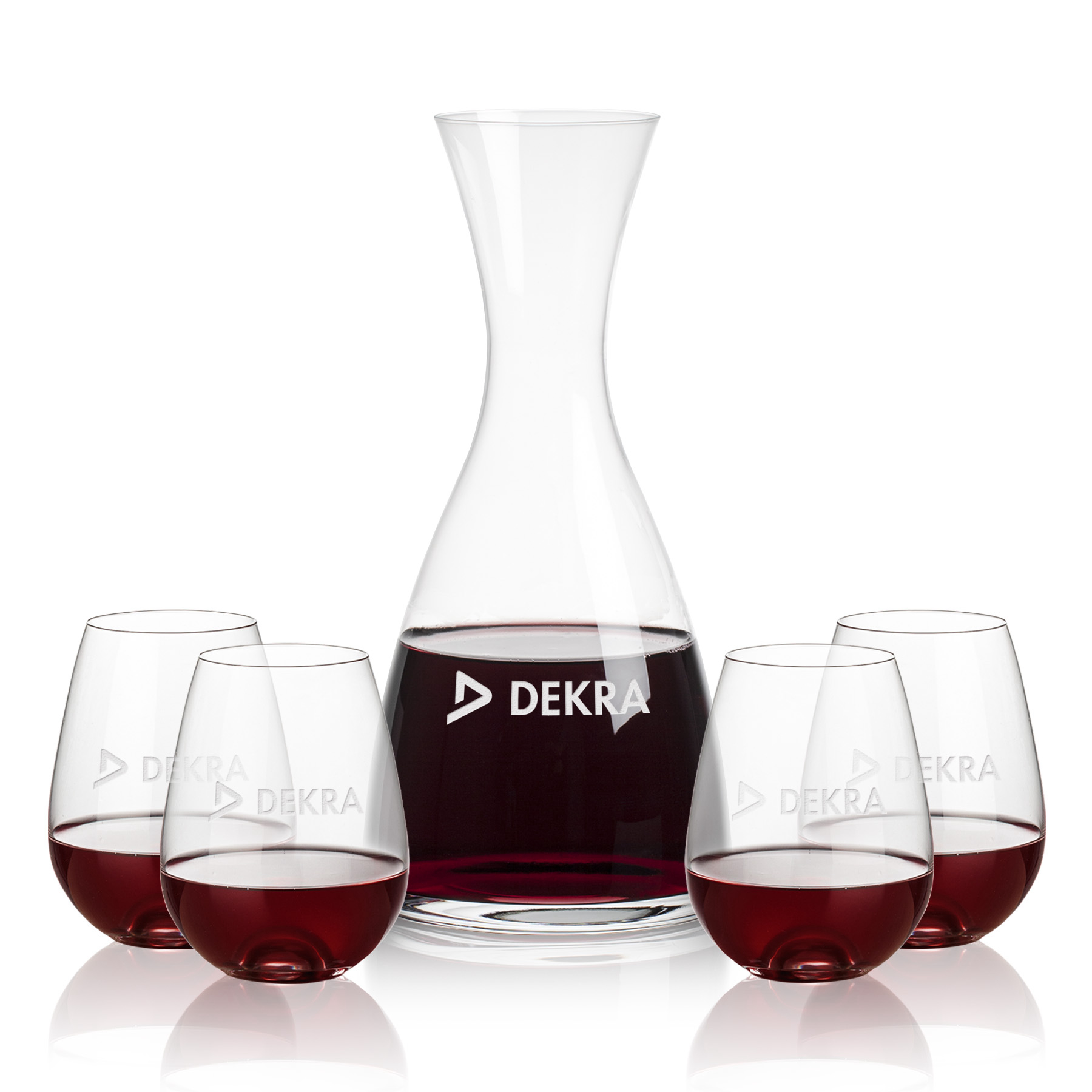 Carafe Stemless Set, Edderton Wine Set, Carafe & 4 Stemless