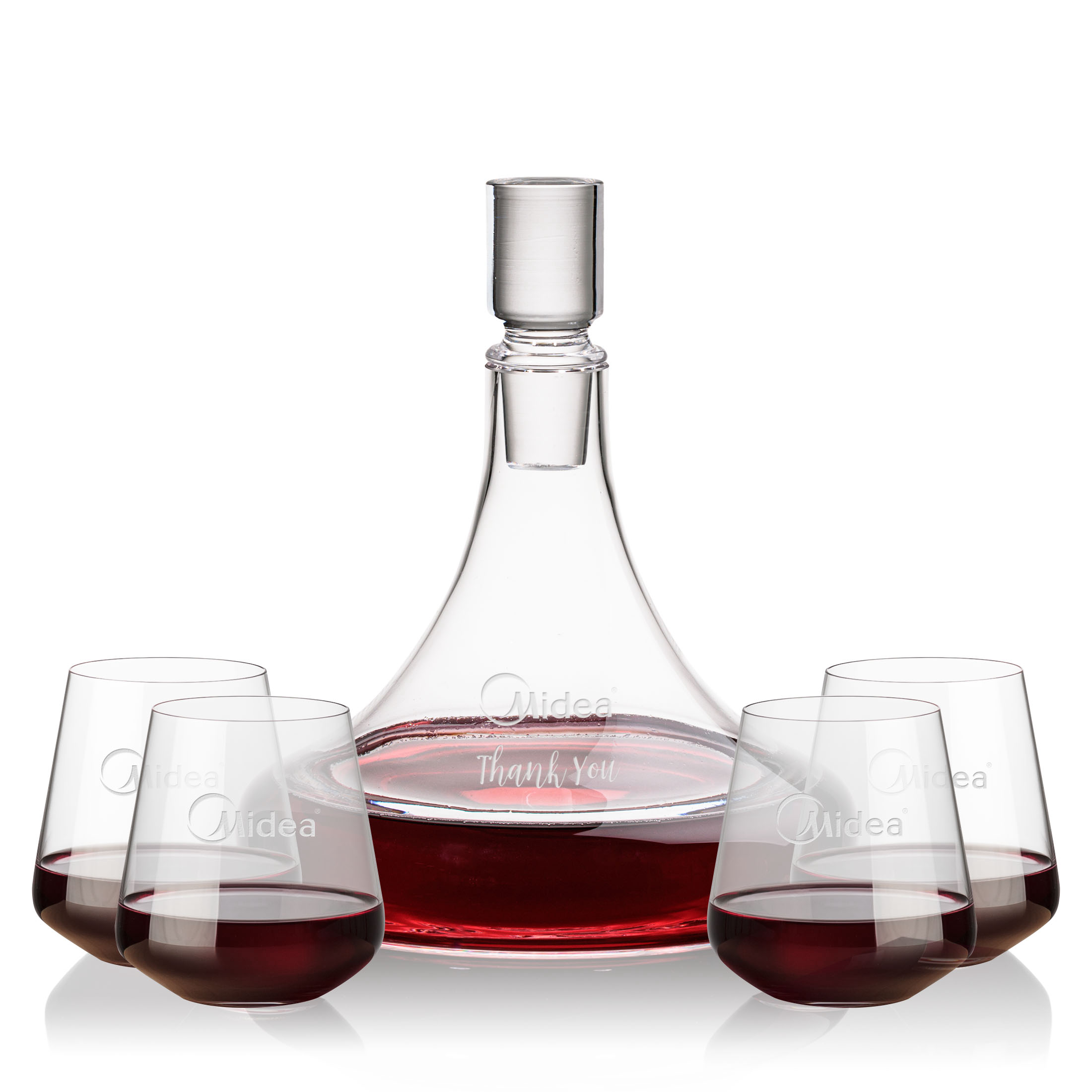 Decanter Stemless Set, Cannes Set, Decanter & 4 Stemless